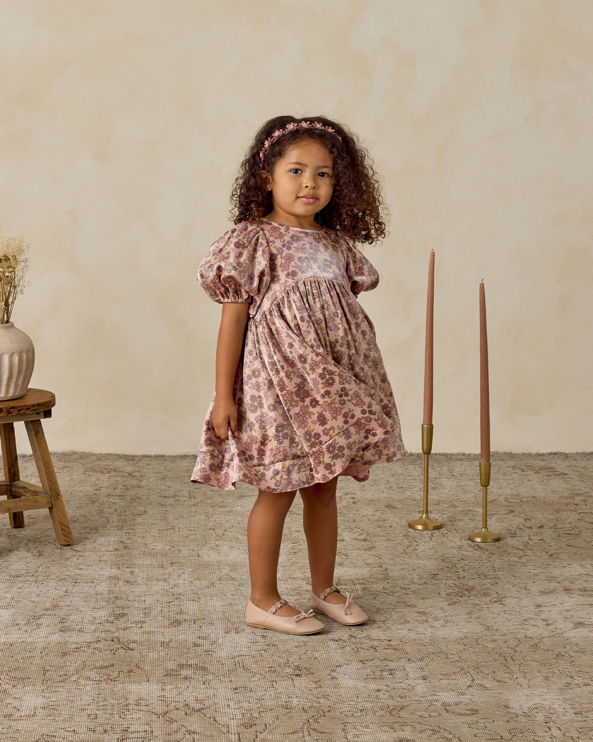 Luna Dress | Harvest Fleur - Rylee + Cru | Kids Clothes | Trendy Baby Clothes | Modern Infant Outfits |