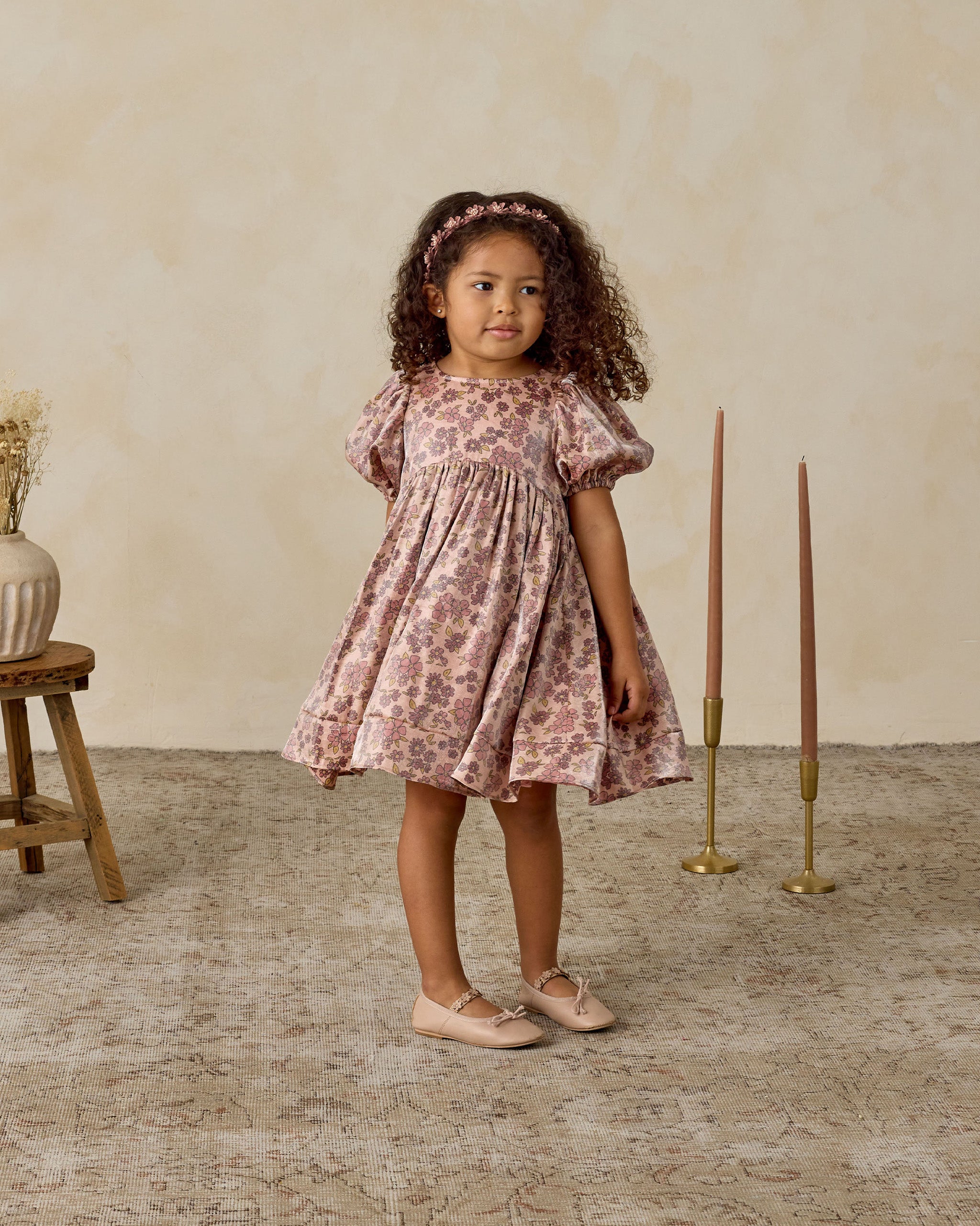 Luna Dress | Harvest Fleur - Rylee + Cru | Kids Clothes | Trendy Baby Clothes | Modern Infant Outfits |