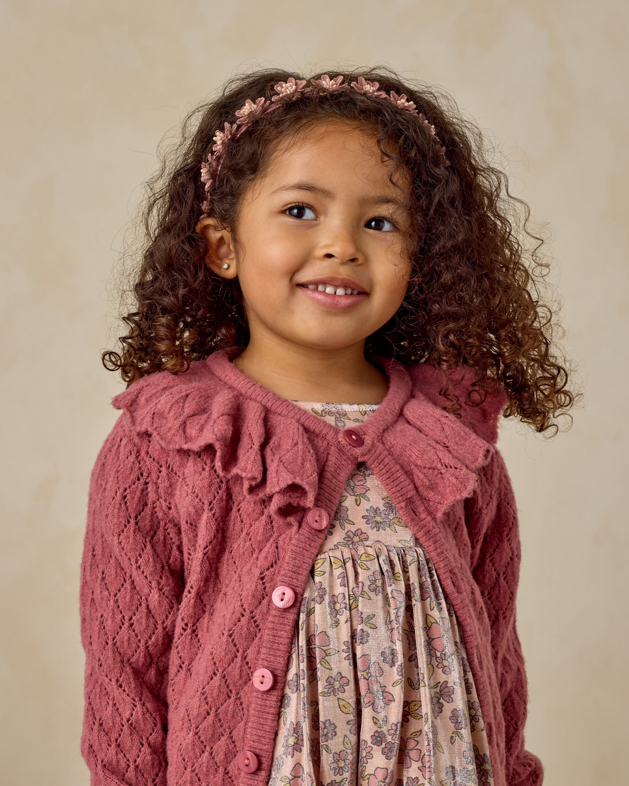 Floral Headband | Raspberry - Rylee + Cru | Kids Clothes | Trendy Baby Clothes | Modern Infant Outfits |