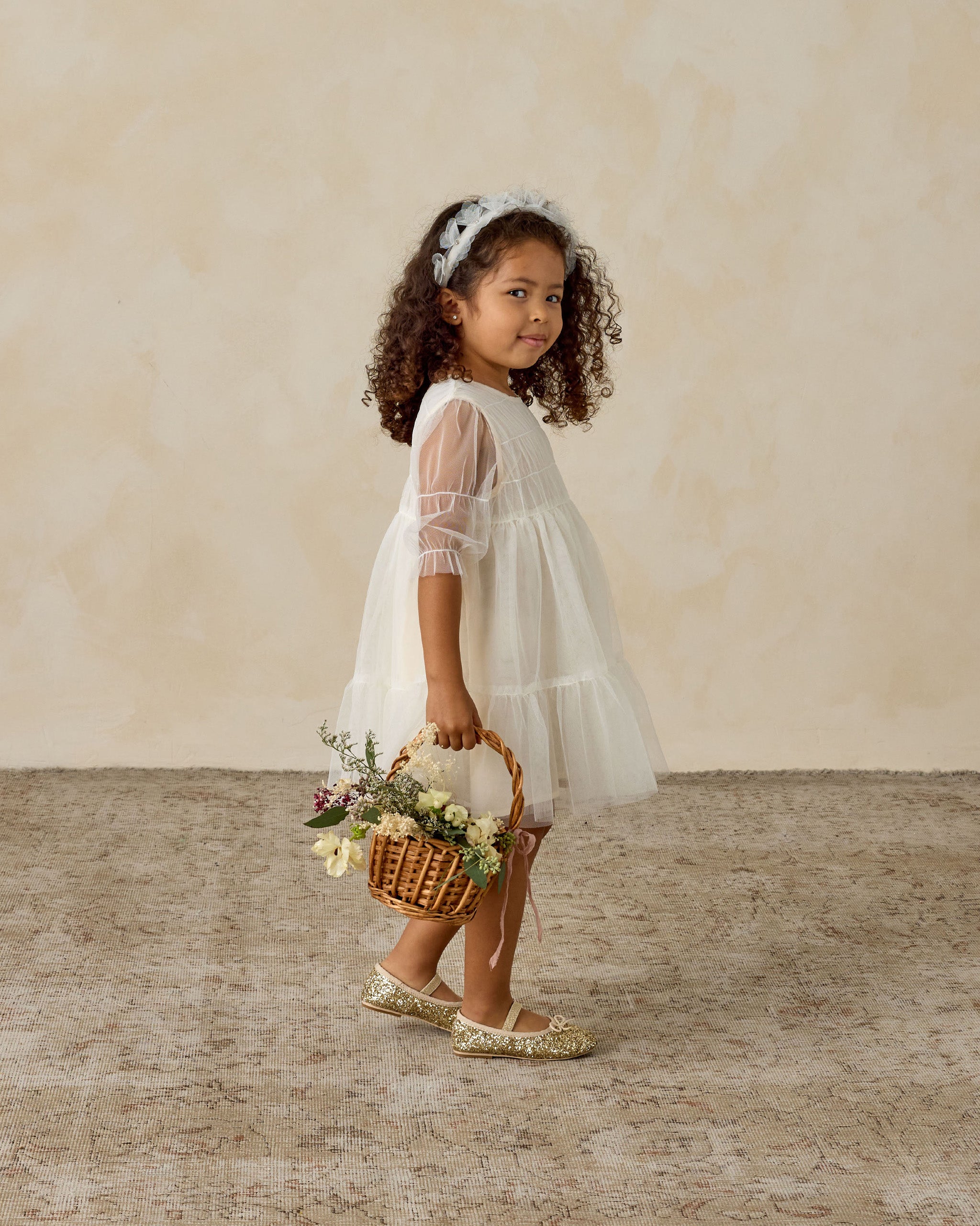 Coralie Dress | Ivory - Rylee + Cru | Kids Clothes | Trendy Baby Clothes | Modern Infant Outfits |