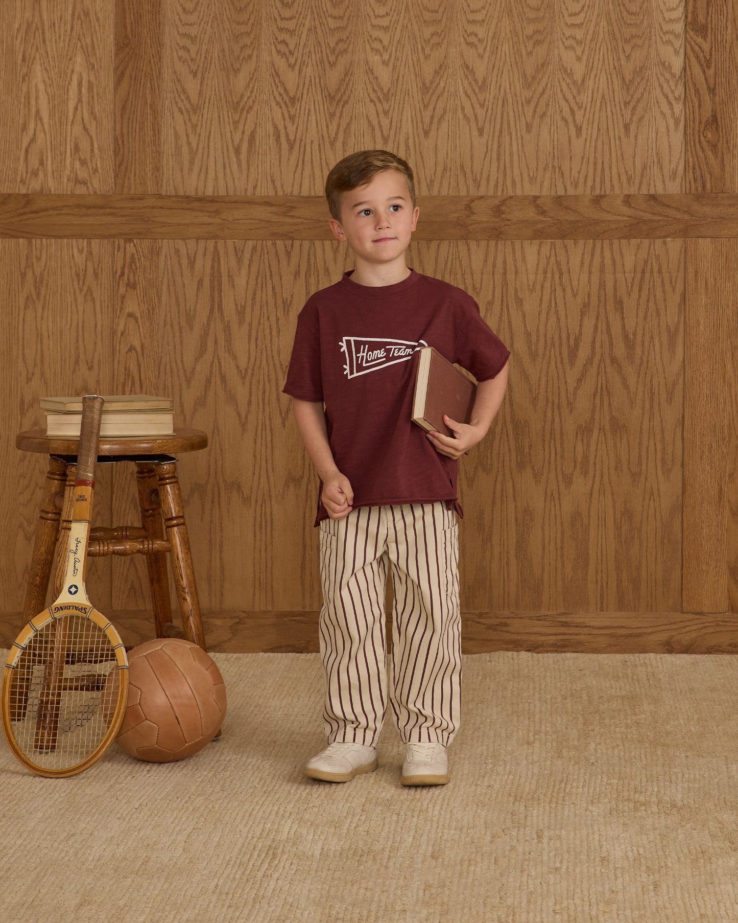 Relaxed Cargo Pant || Burgundy Pinstripe - Rylee + Cru | Kids Clothes | Trendy Baby Clothes | Modern Infant Outfits |