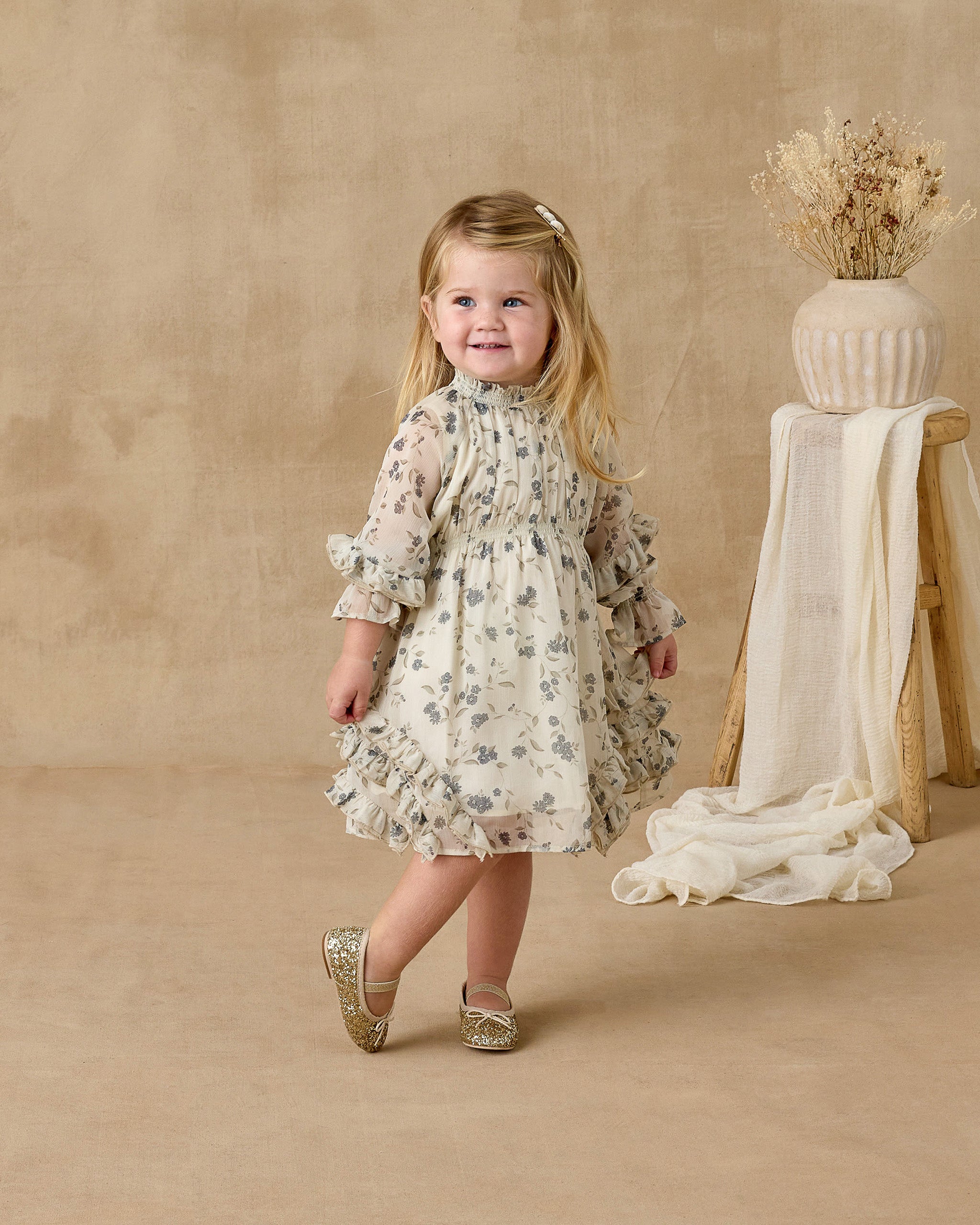 Ballet Flats | Gold Sparkle - Rylee + Cru | Kids Clothes | Trendy Baby Clothes | Modern Infant Outfits |