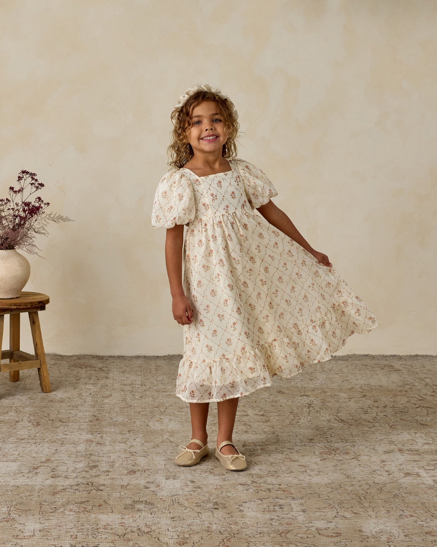 Augusta Dress | Victorian Flora - Rylee + Cru | Kids Clothes | Trendy Baby Clothes | Modern Infant Outfits |