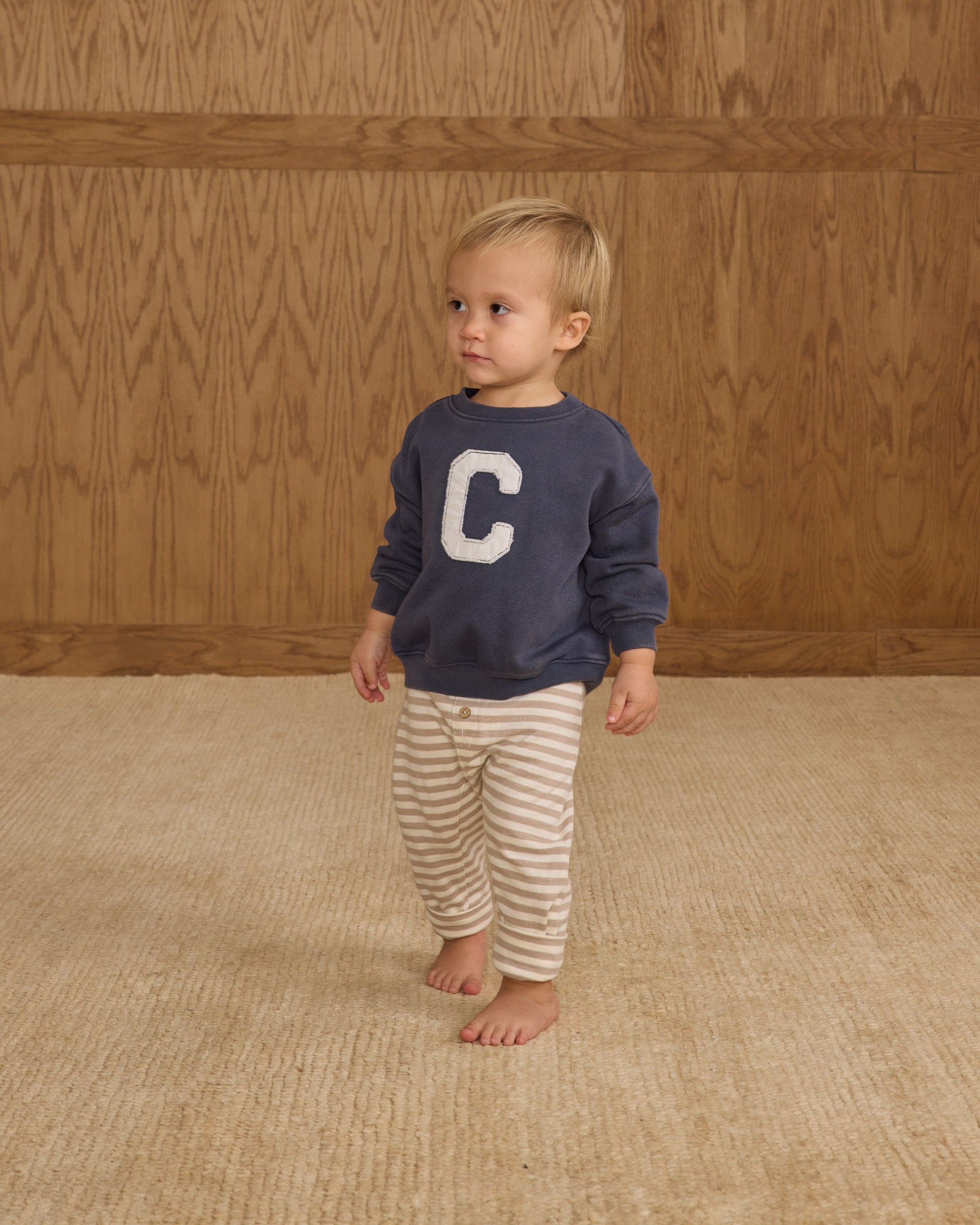 Baby Cru Pant || Stone Stripe - Rylee + Cru | Kids Clothes | Trendy Baby Clothes | Modern Infant Outfits |