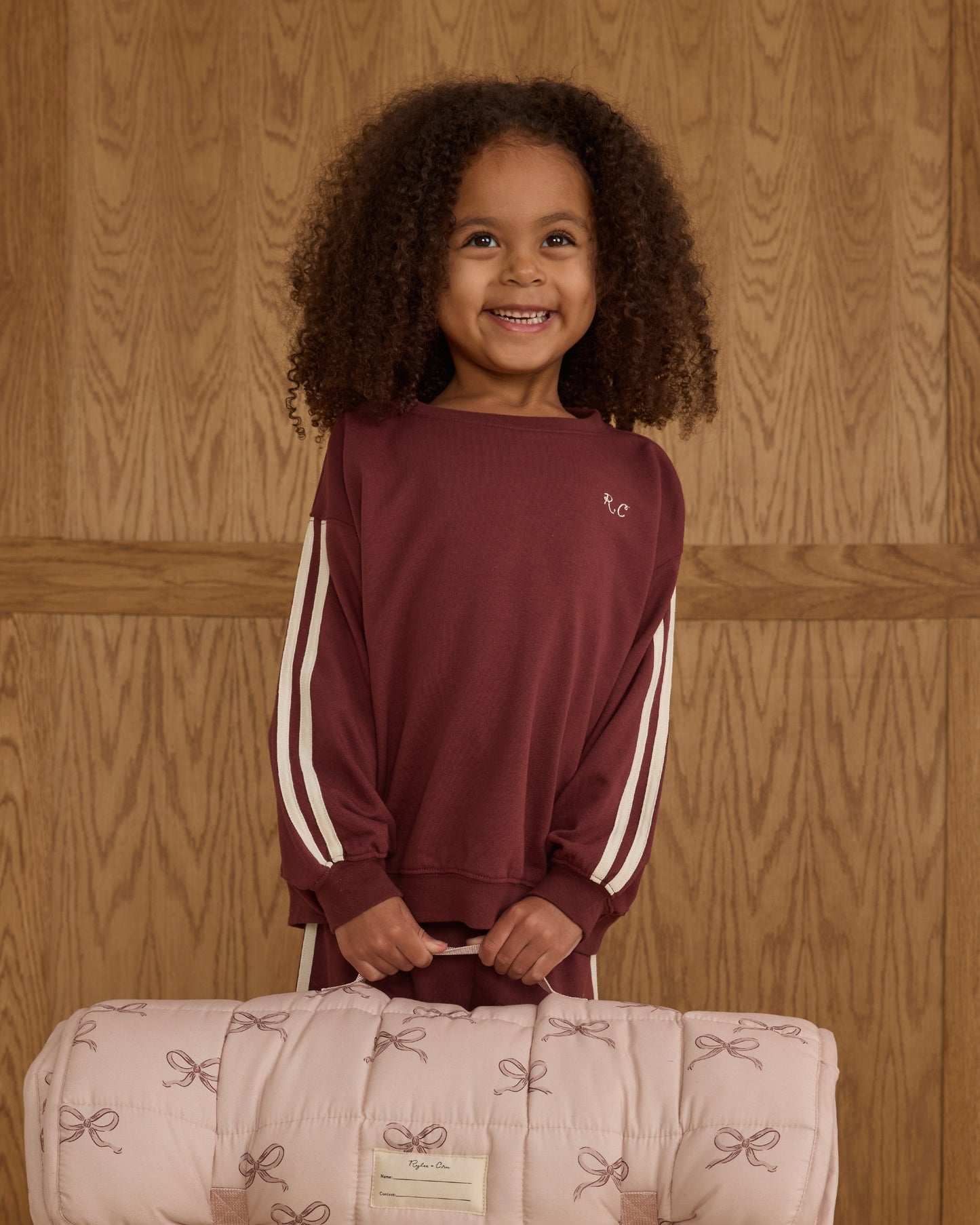 Oversized Sweatshirt || Burgundy - Rylee + Cru | Kids Clothes | Trendy Baby Clothes | Modern Infant Outfits |