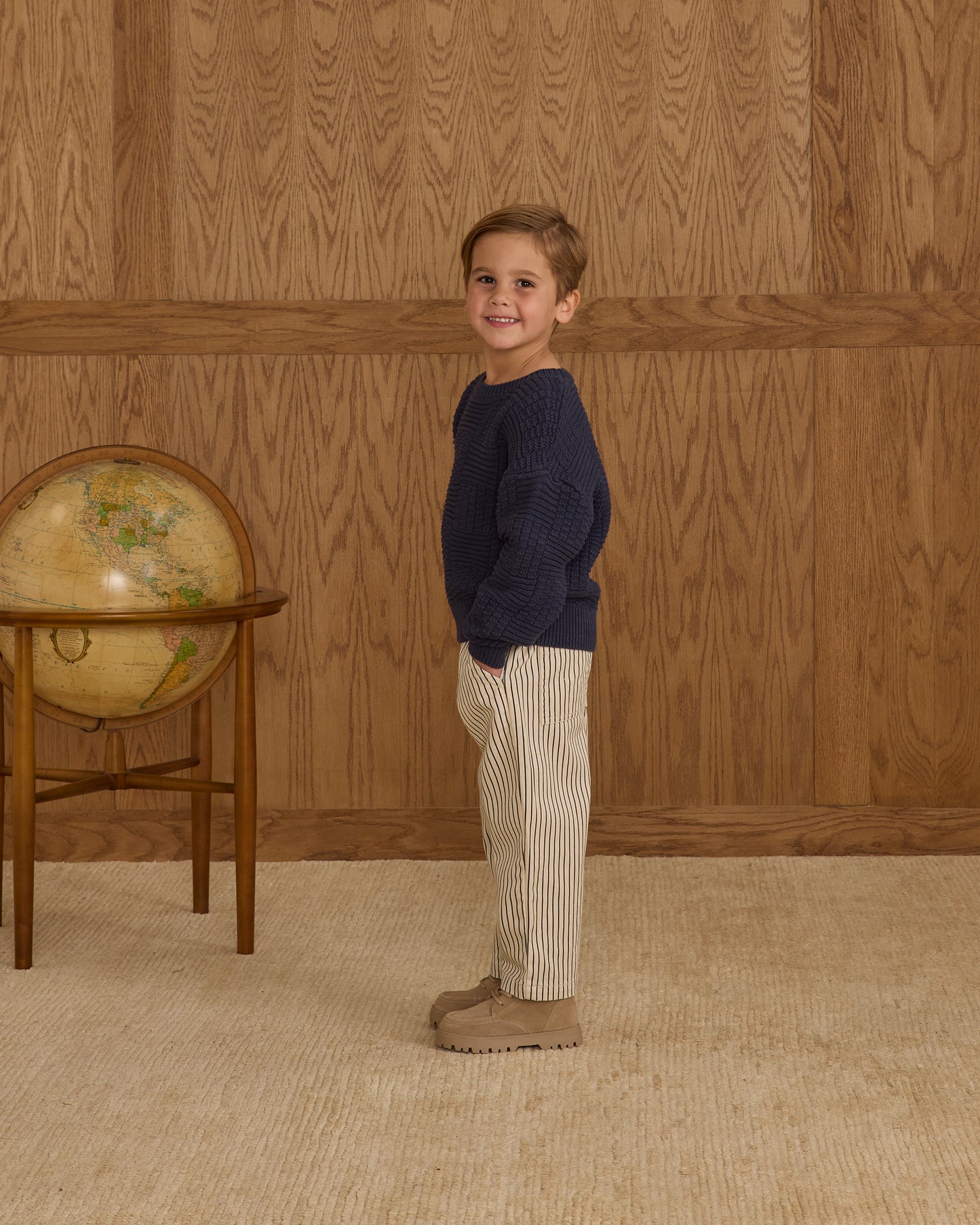 Aspen Sweater || Navy - Rylee + Cru | Kids Clothes | Trendy Baby Clothes | Modern Infant Outfits |