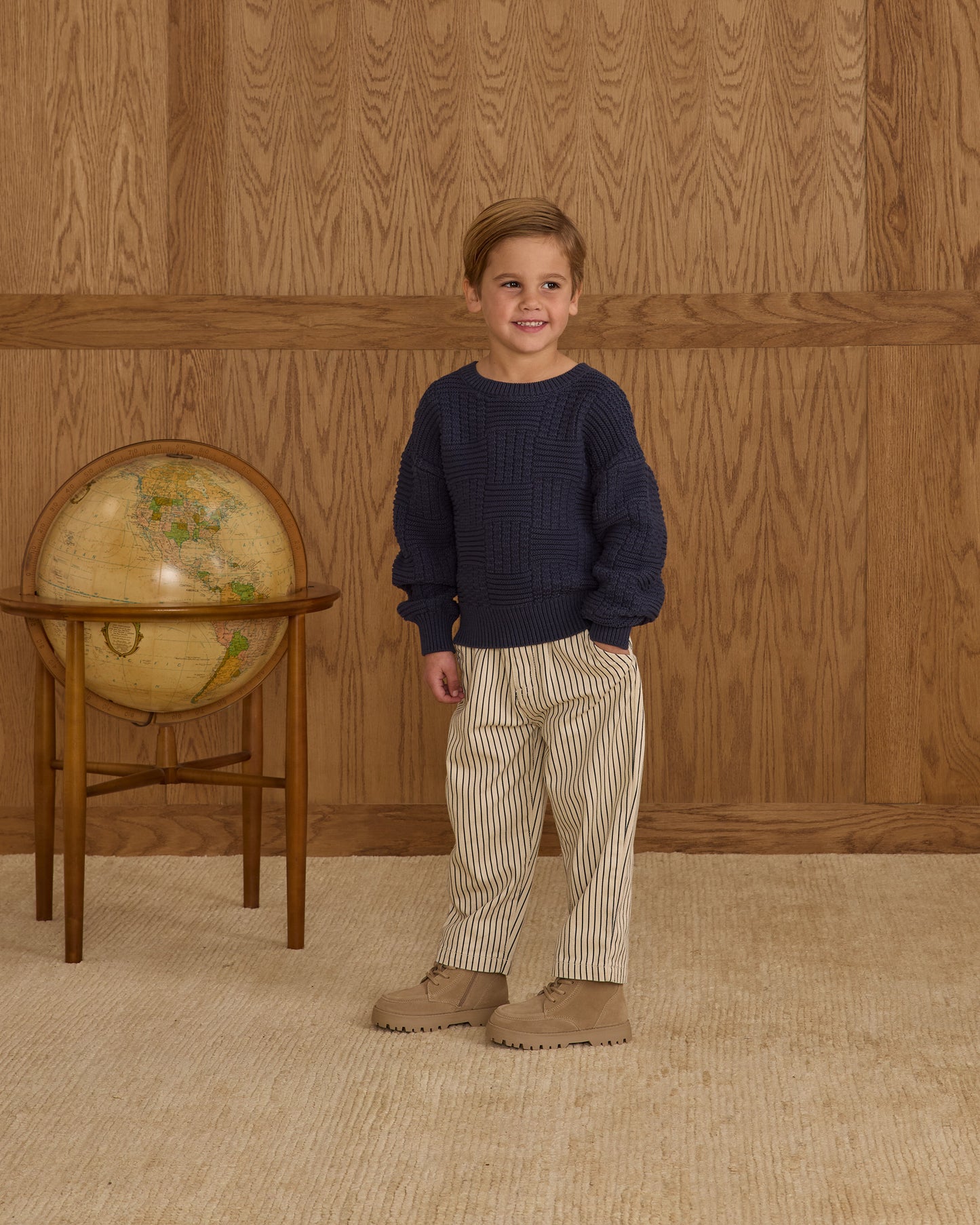 Aspen Sweater || Navy - Rylee + Cru | Kids Clothes | Trendy Baby Clothes | Modern Infant Outfits |