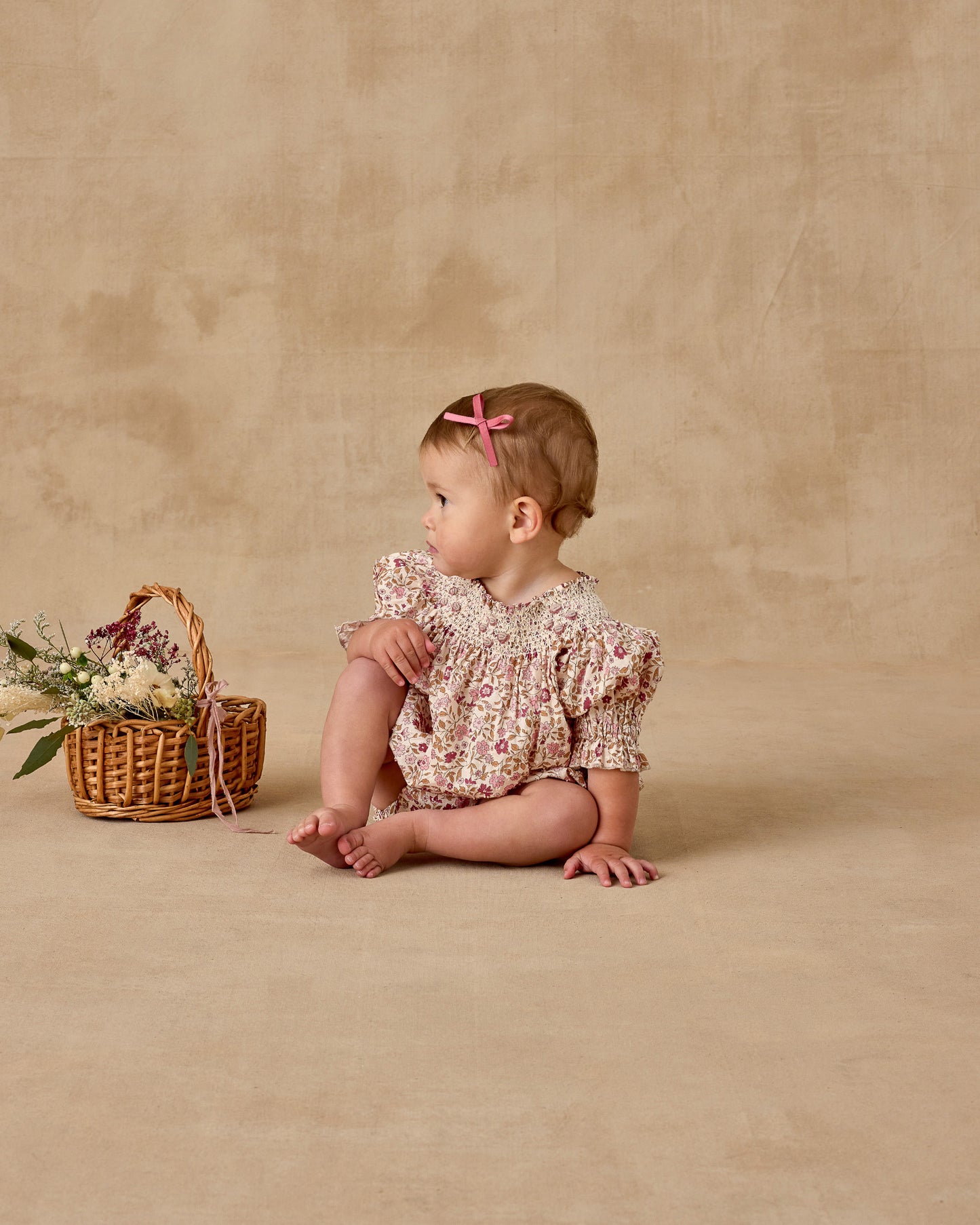 Mini Satin Bows, Set of 4 | Ivory, Raspberry - Rylee + Cru | Kids Clothes | Trendy Baby Clothes | Modern Infant Outfits |