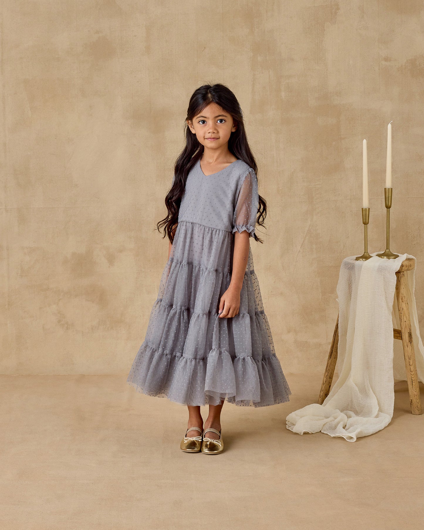 Dottie Dress | French Blue - Rylee + Cru | Kids Clothes | Trendy Baby Clothes | Modern Infant Outfits |