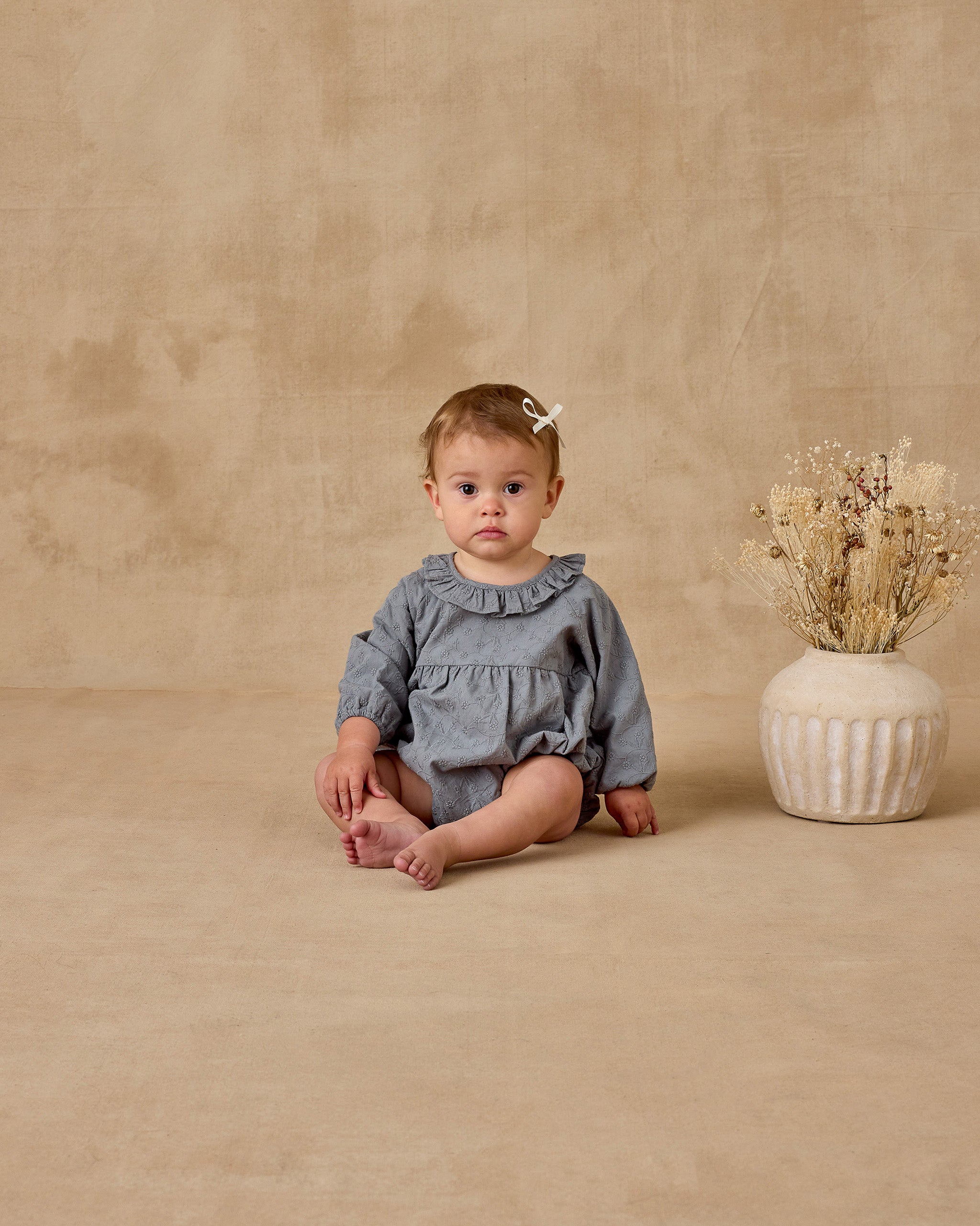 Mini Satin Bows, Set of 4 | Ivory, Raspberry - Rylee + Cru | Kids Clothes | Trendy Baby Clothes | Modern Infant Outfits |