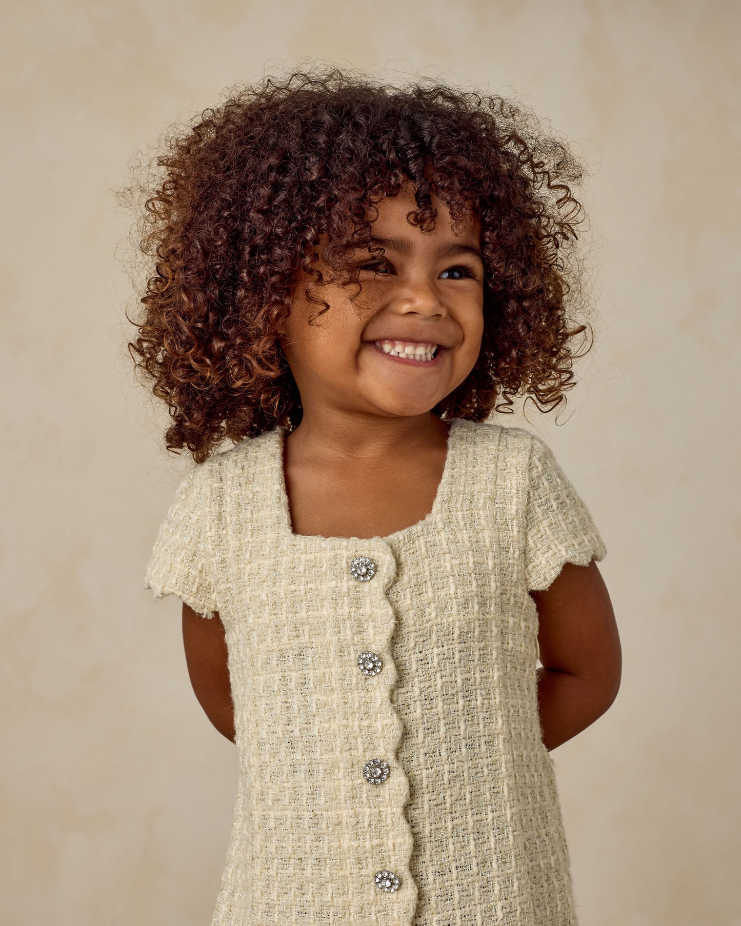 Gabrielle Dress | Ecru - Rylee + Cru | Kids Clothes | Trendy Baby Clothes | Modern Infant Outfits |