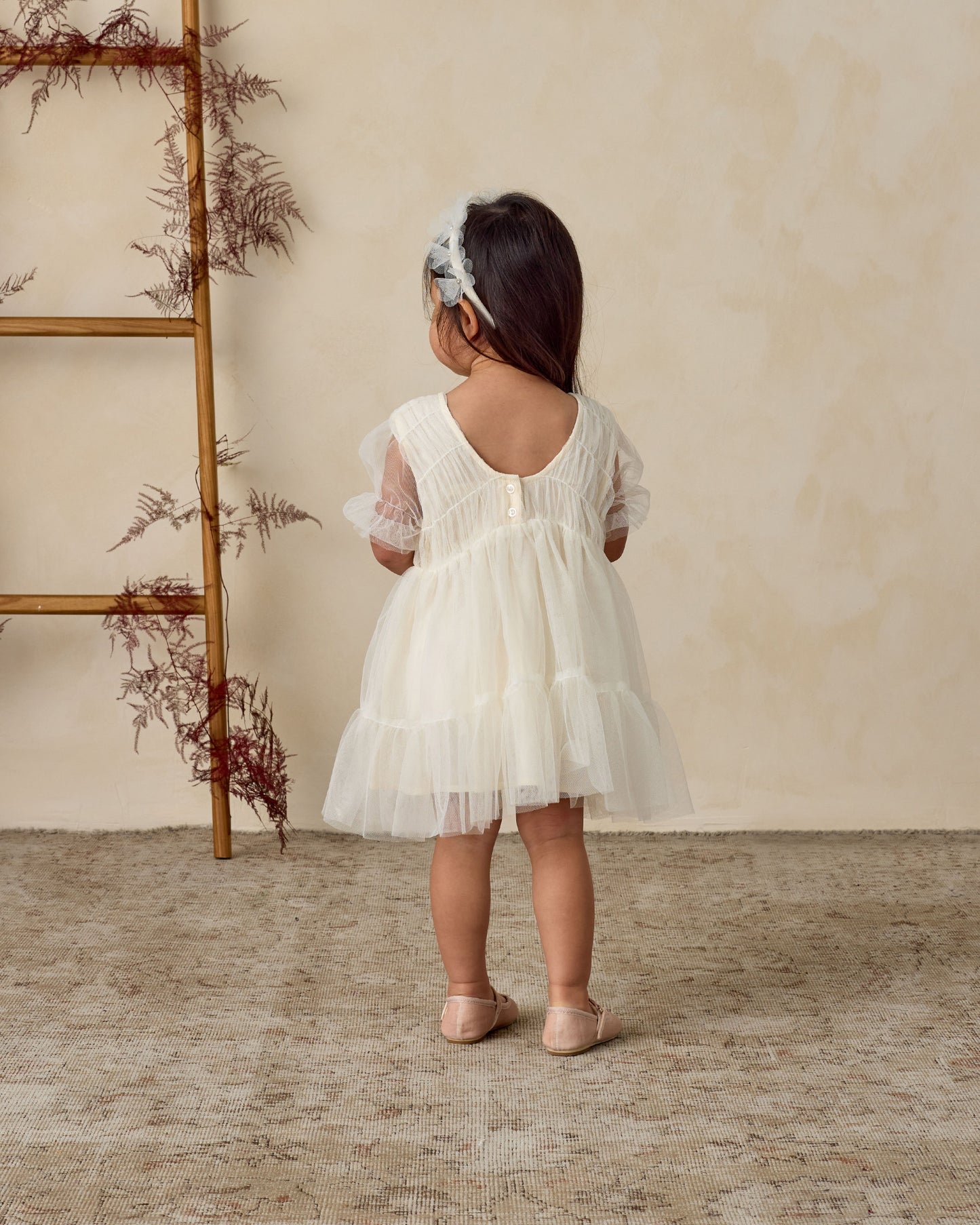 Coralie Dress | Ivory - Rylee + Cru | Kids Clothes | Trendy Baby Clothes | Modern Infant Outfits |