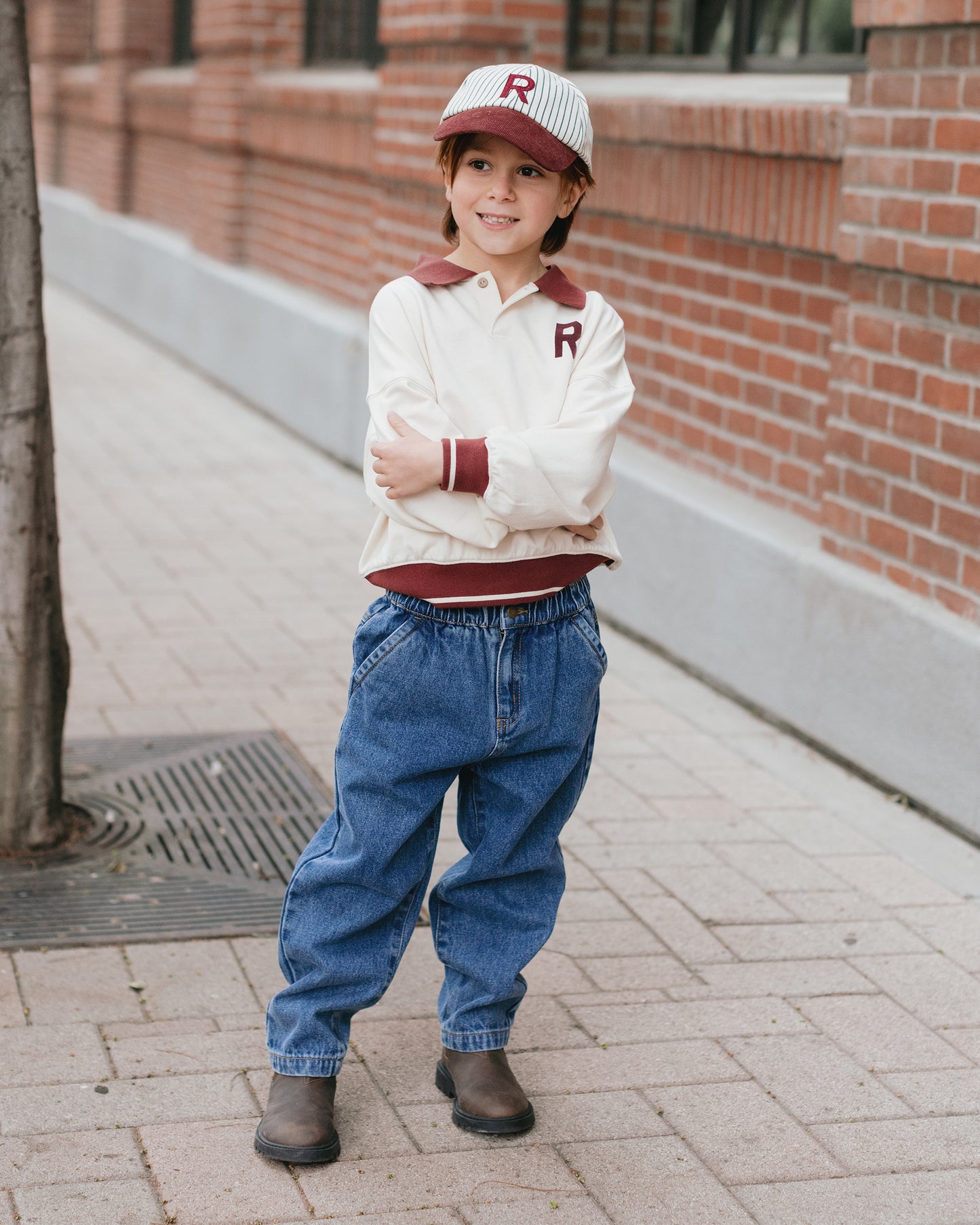 Baseball Hat || Navy Pinstripe - Rylee + Cru | Kids Clothes | Trendy Baby Clothes | Modern Infant Outfits |