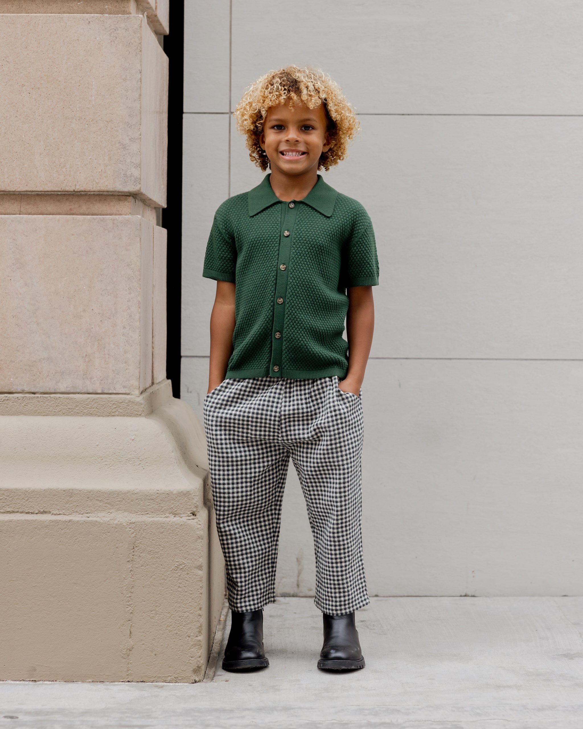 Aiden Polo || Green - Rylee + Cru | Kids Clothes | Trendy Baby Clothes | Modern Infant Outfits |