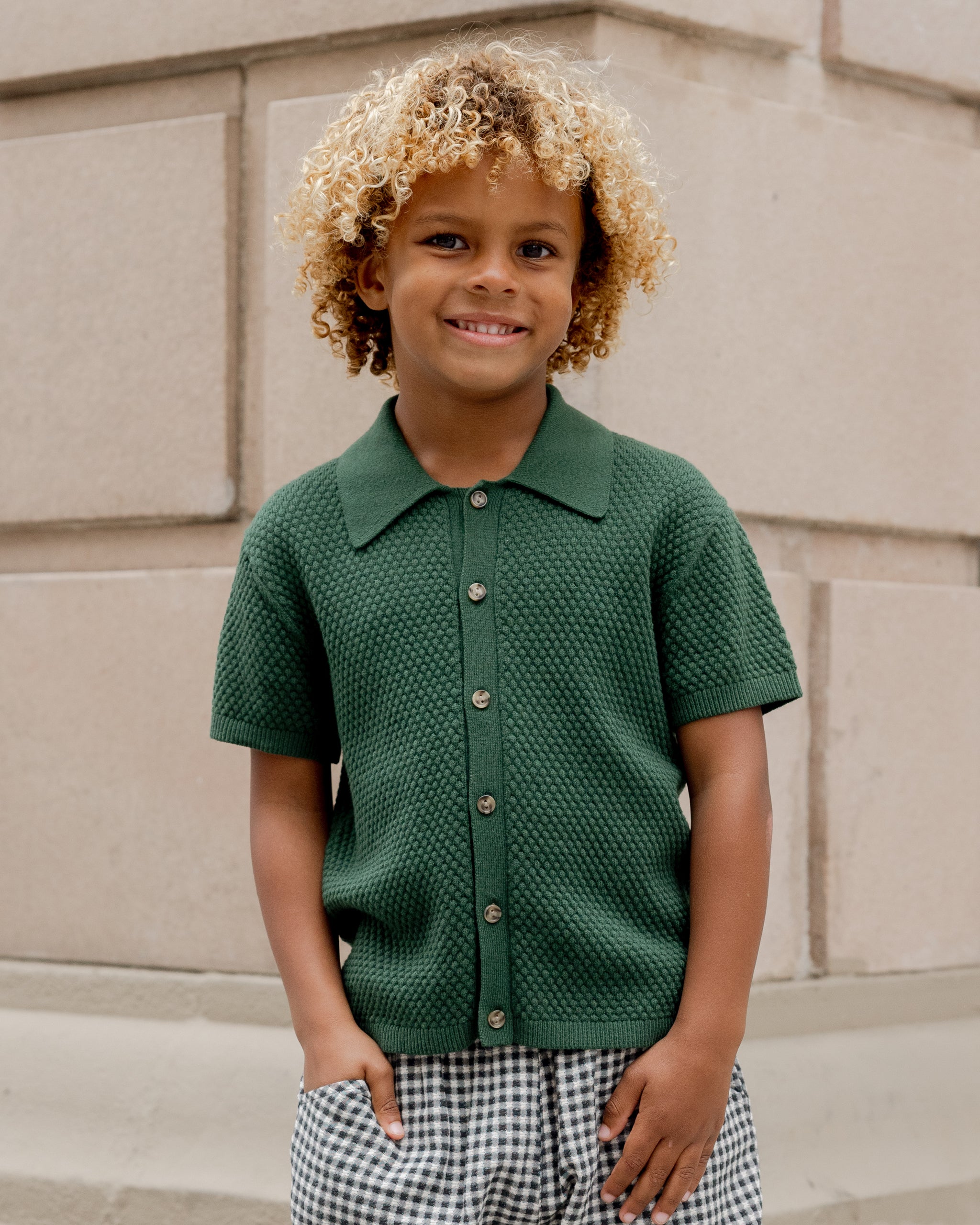 Aiden Polo || Green - Rylee + Cru | Kids Clothes | Trendy Baby Clothes | Modern Infant Outfits |