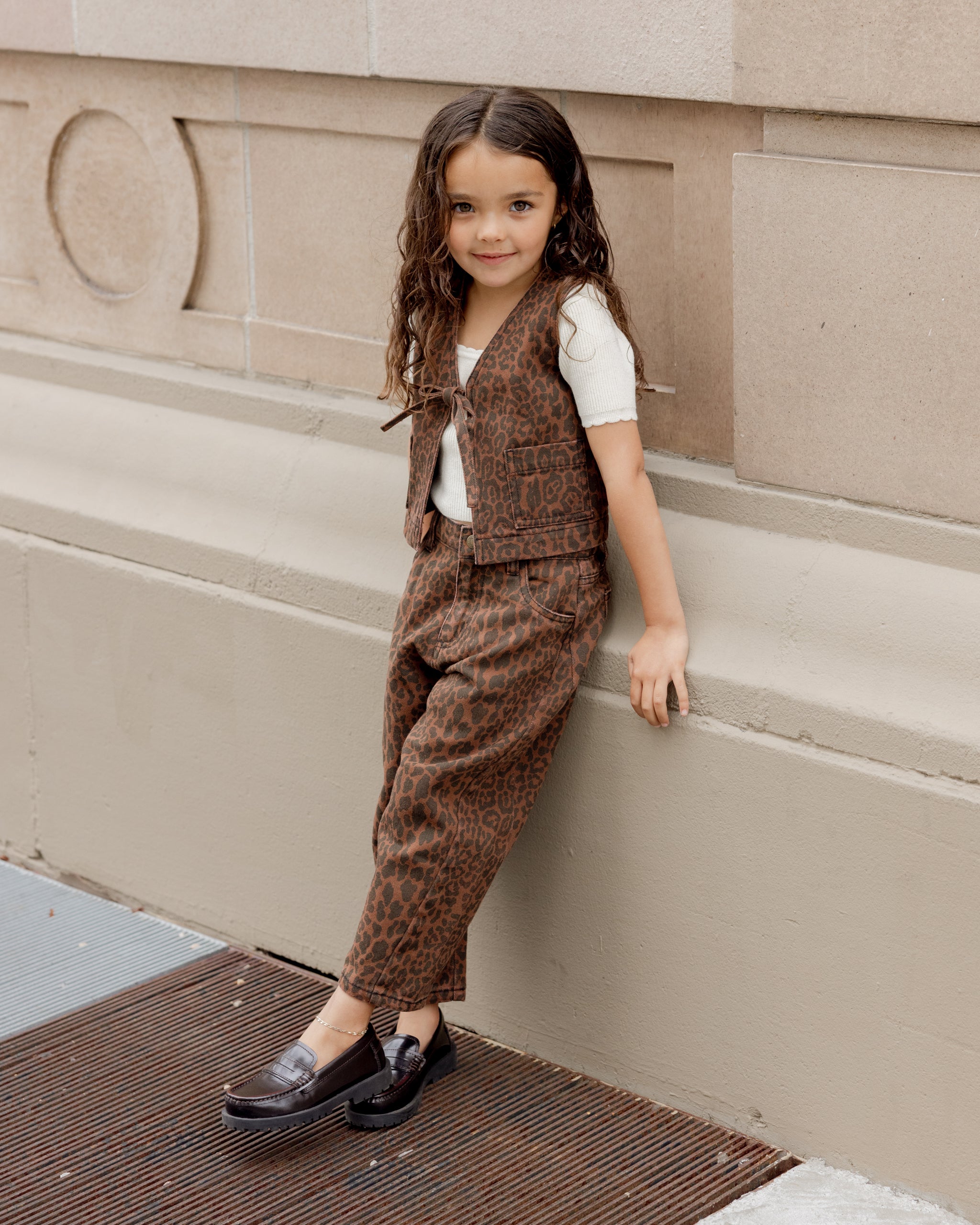Barrel Pant || Leopard - Rylee + Cru | Kids Clothes | Trendy Baby Clothes | Modern Infant Outfits |