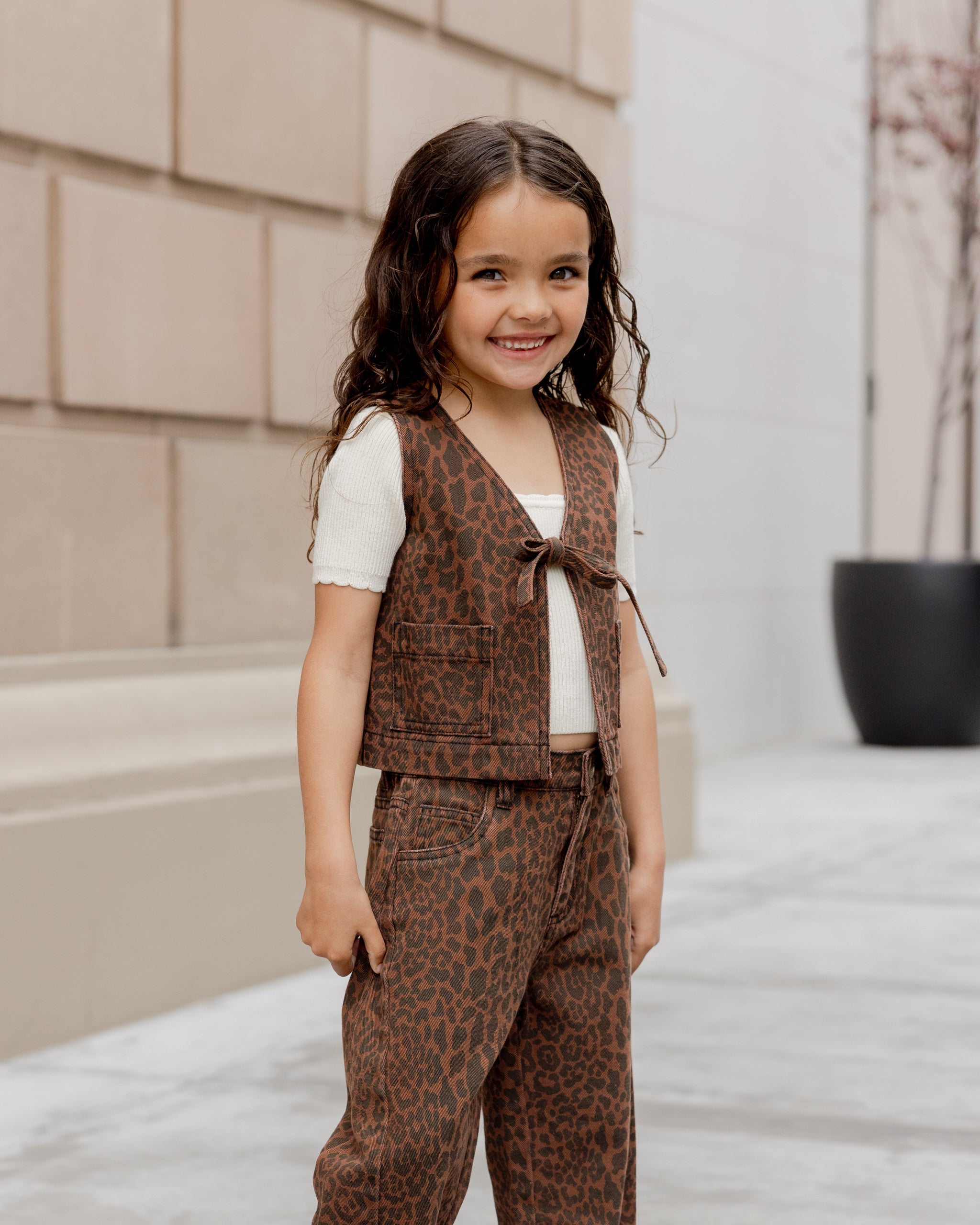 Barrel Pant || Leopard - Rylee + Cru | Kids Clothes | Trendy Baby Clothes | Modern Infant Outfits |