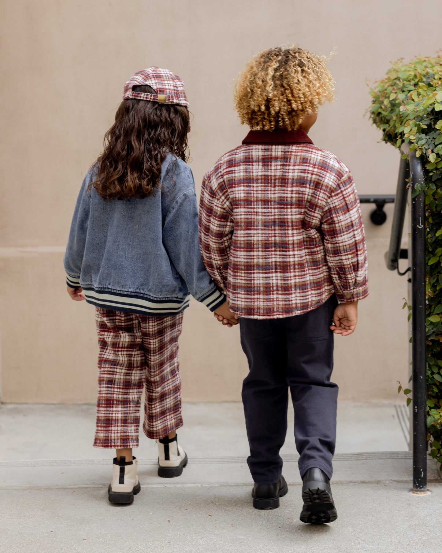 Nashville Quilted Jacket || Burgundy Plaid - Rylee + Cru | Kids Clothes | Trendy Baby Clothes | Modern Infant Outfits |