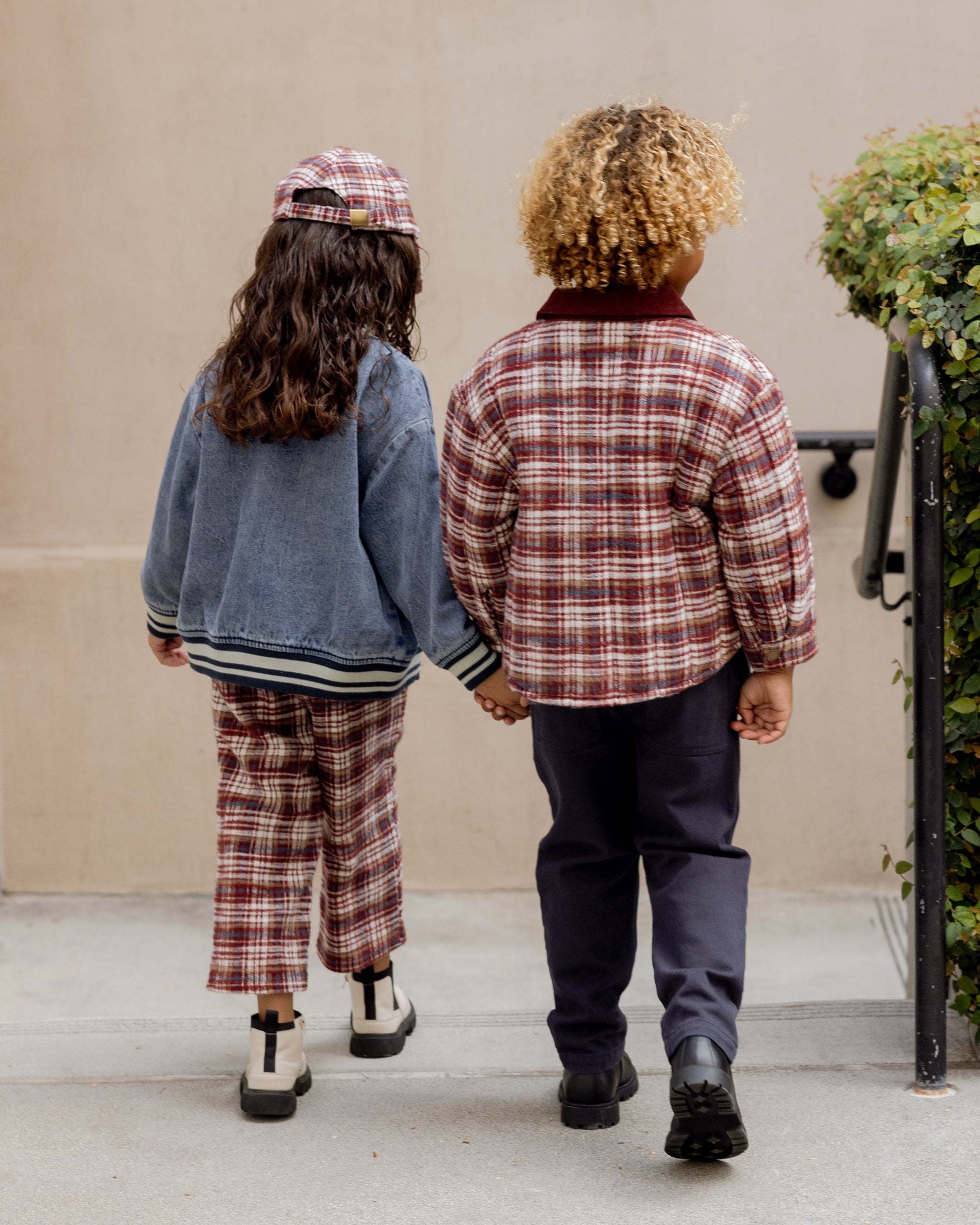 Nashville Quilted Jacket || Burgundy Plaid - Rylee + Cru | Kids Clothes | Trendy Baby Clothes | Modern Infant Outfits |