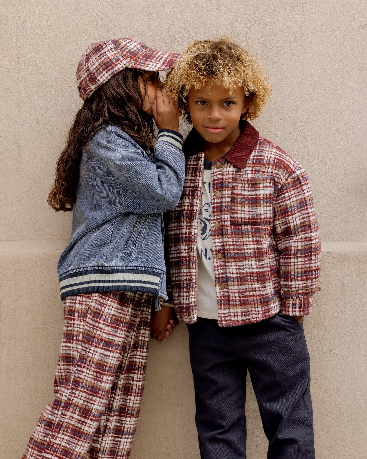 Nashville Quilted Jacket || Burgundy Plaid - Rylee + Cru | Kids Clothes | Trendy Baby Clothes | Modern Infant Outfits |