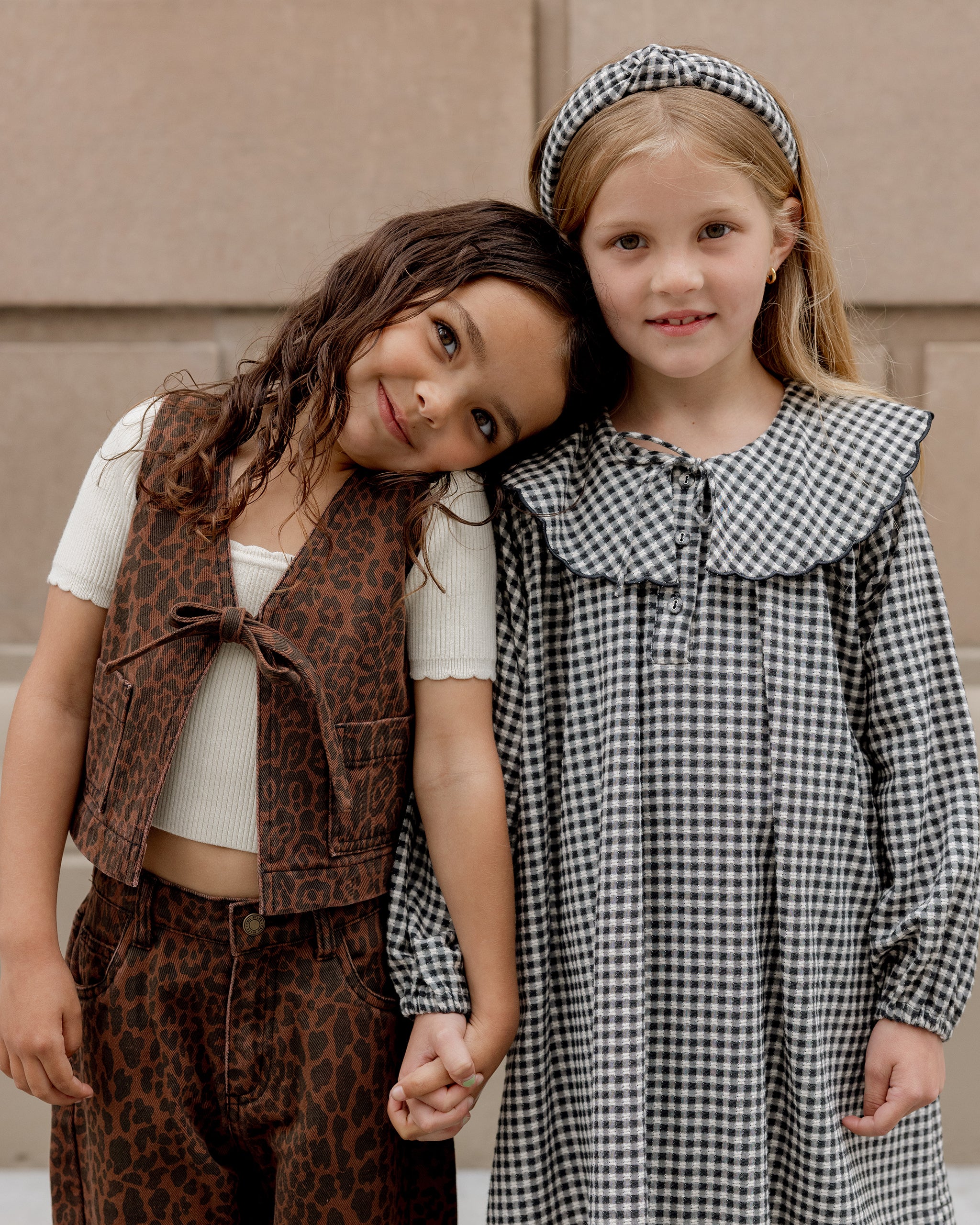 Mini Dress || Black Gingham - Rylee + Cru | Kids Clothes | Trendy Baby Clothes | Modern Infant Outfits |