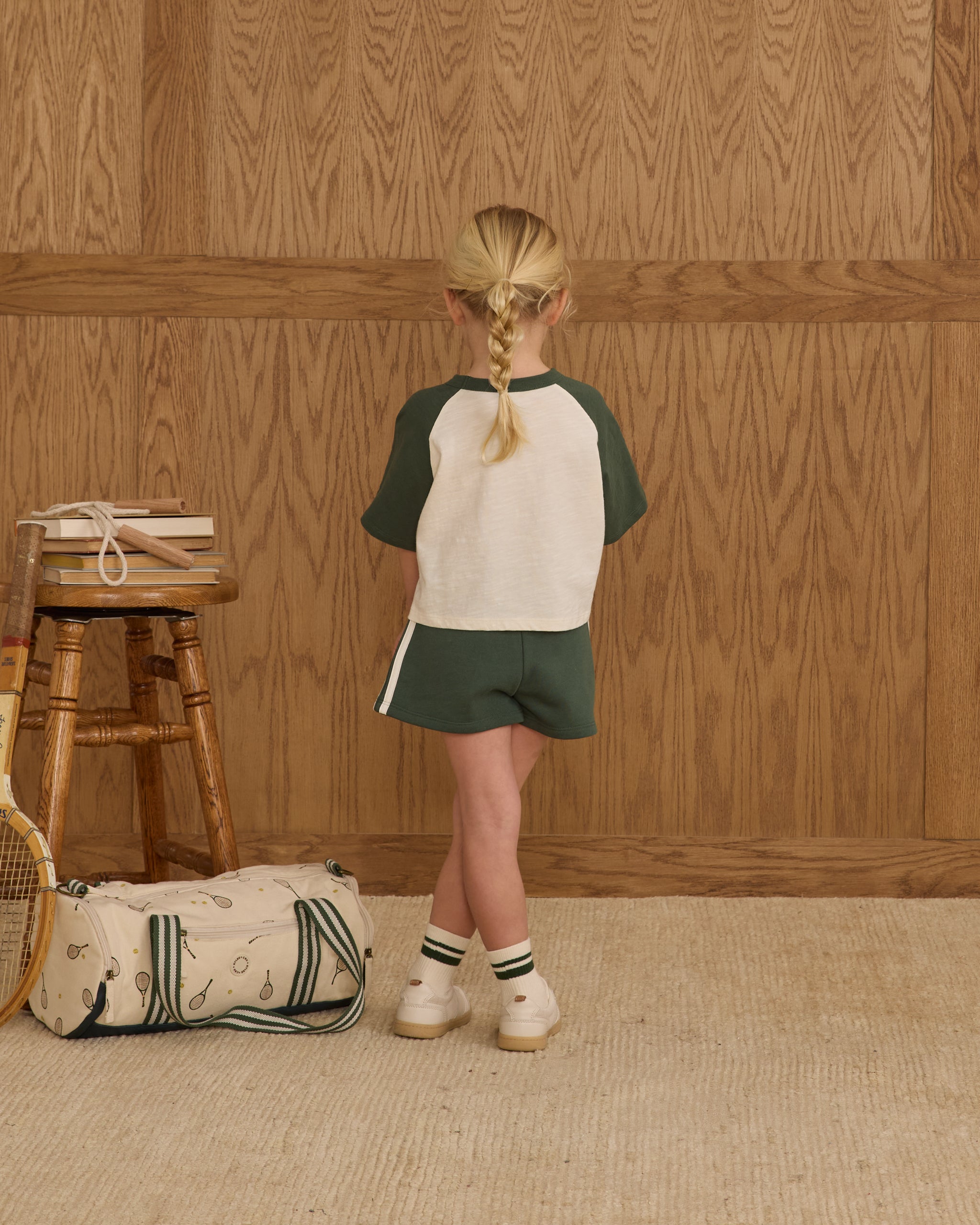 Racer Track Short || Green - Rylee + Cru | Kids Clothes | Trendy Baby Clothes | Modern Infant Outfits |