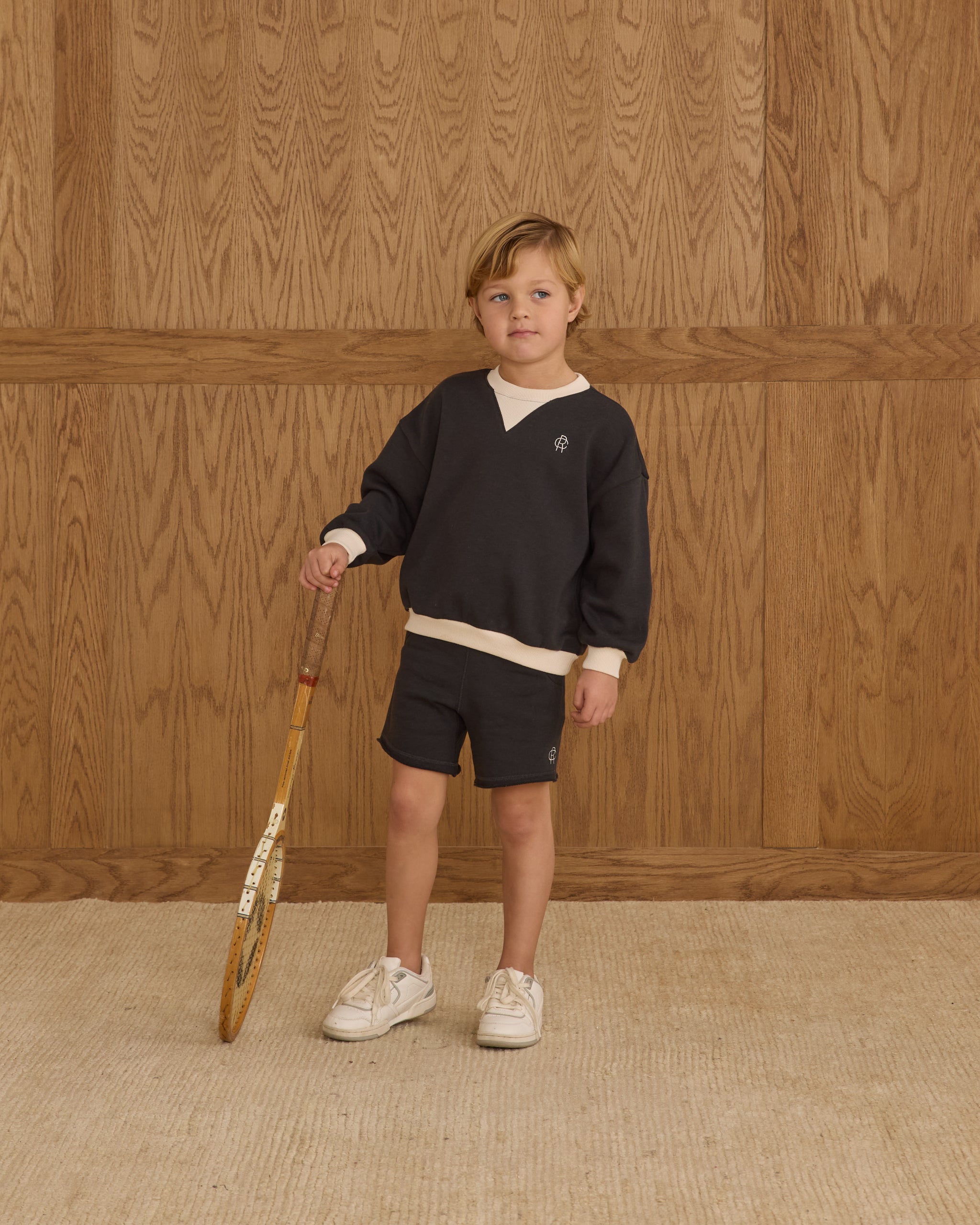 Rylan Sweatshirt || Black - Rylee + Cru | Kids Clothes | Trendy Baby Clothes | Modern Infant Outfits |