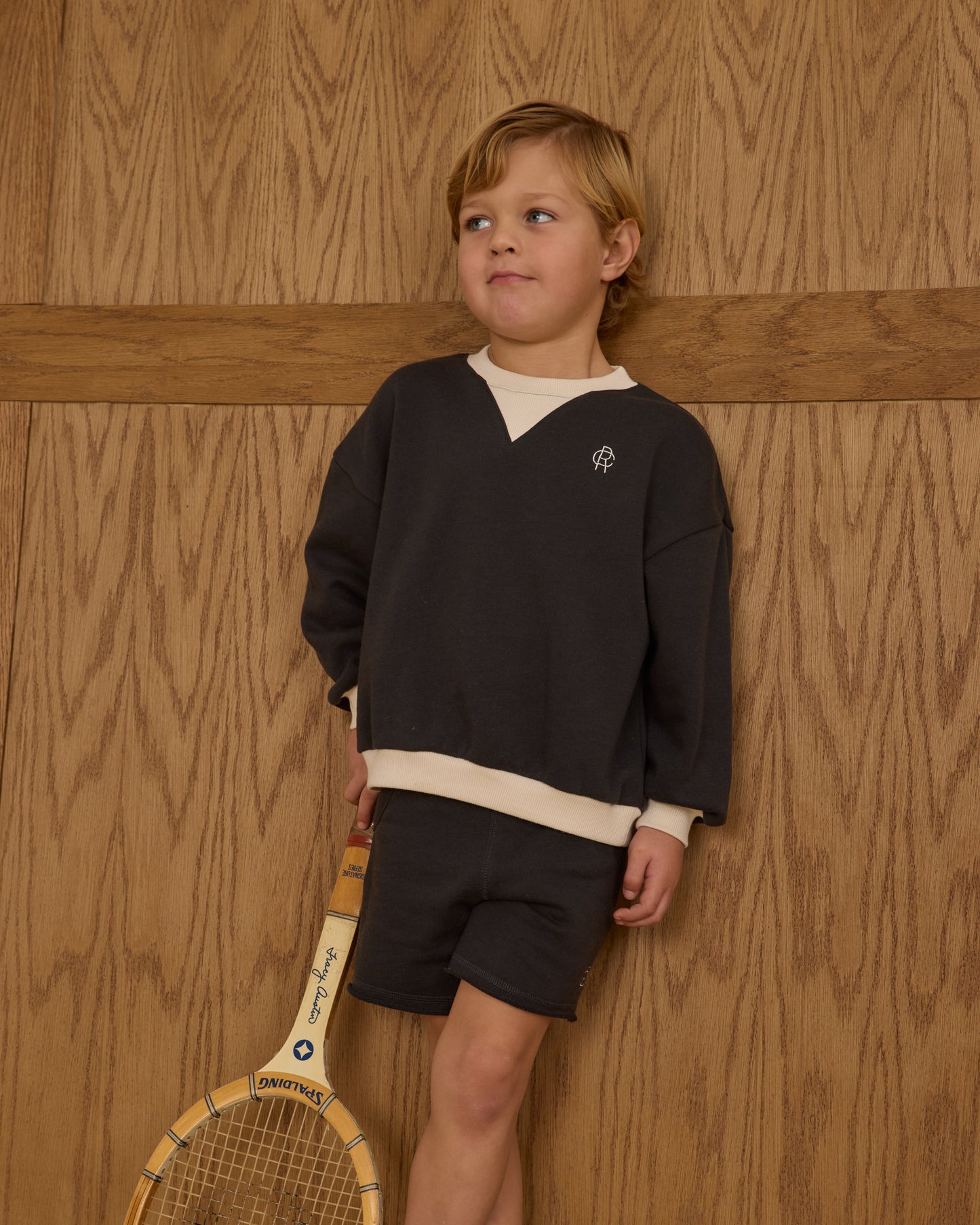 Rylan Sweatshirt || Black - Rylee + Cru | Kids Clothes | Trendy Baby Clothes | Modern Infant Outfits |