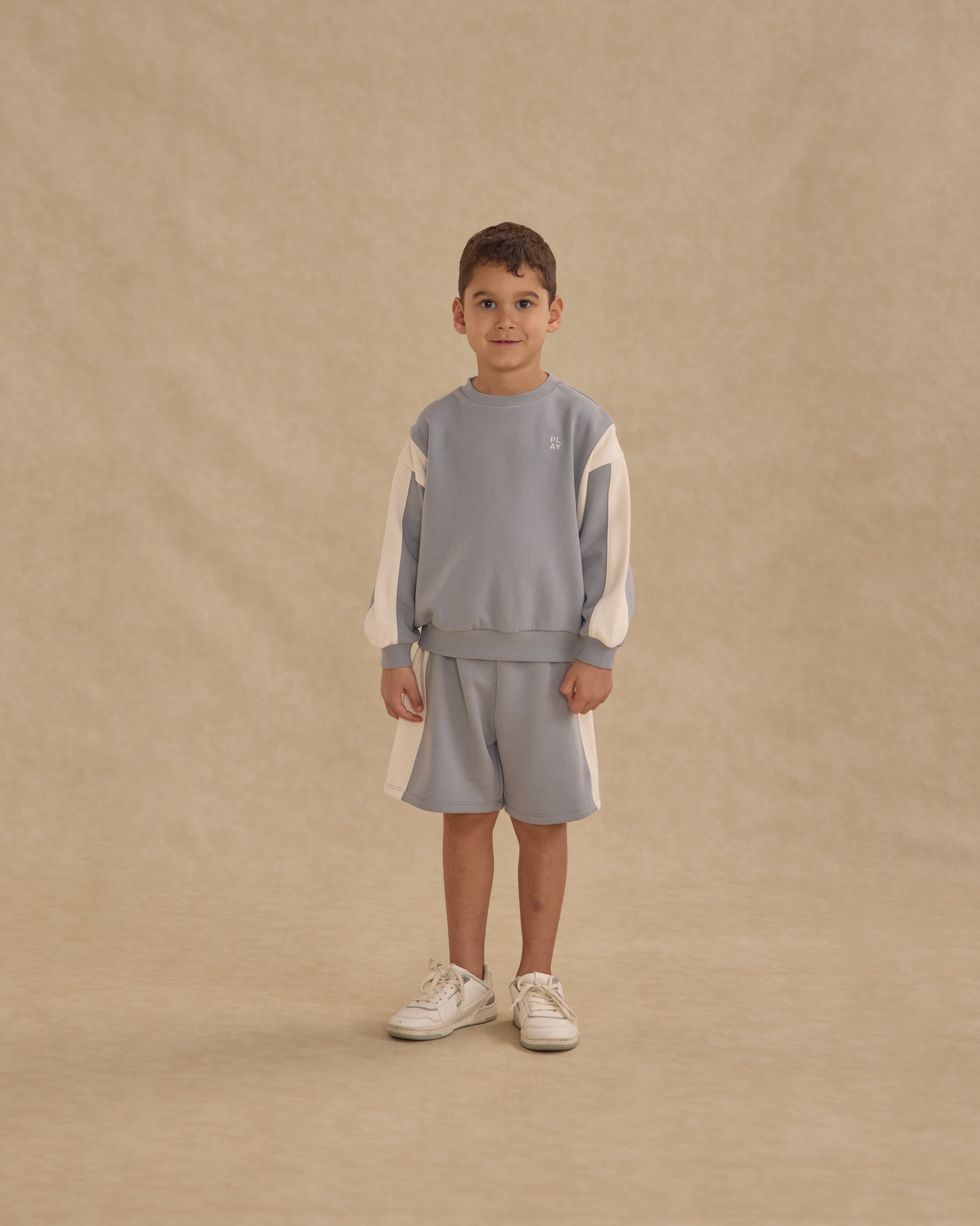 Boxing Short || Dusty Blue - Rylee + Cru | Kids Clothes | Trendy Baby Clothes | Modern Infant Outfits |