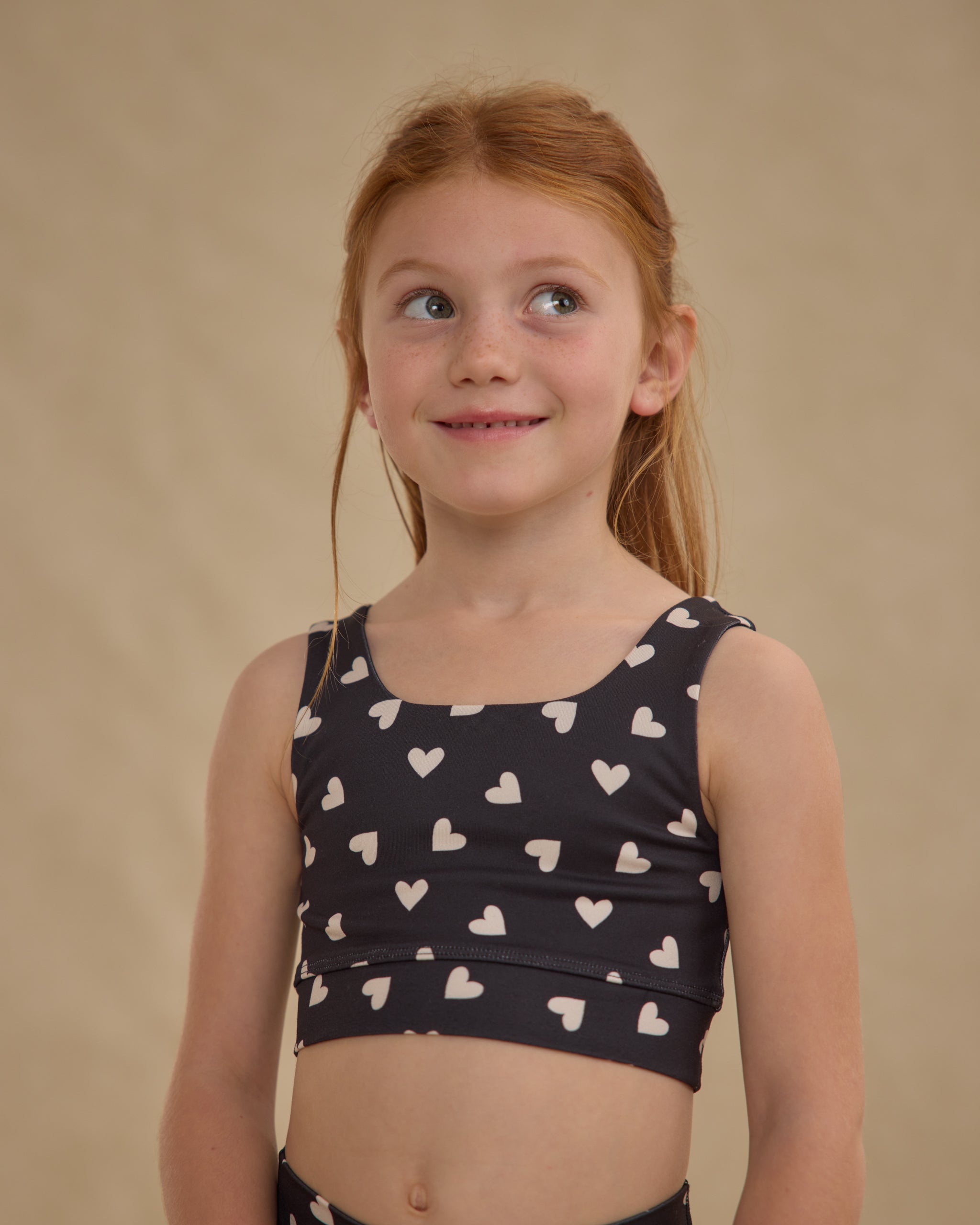 Swift Sports Bra || Hearts - Rylee + Cru | Kids Clothes | Trendy Baby Clothes | Modern Infant Outfits |