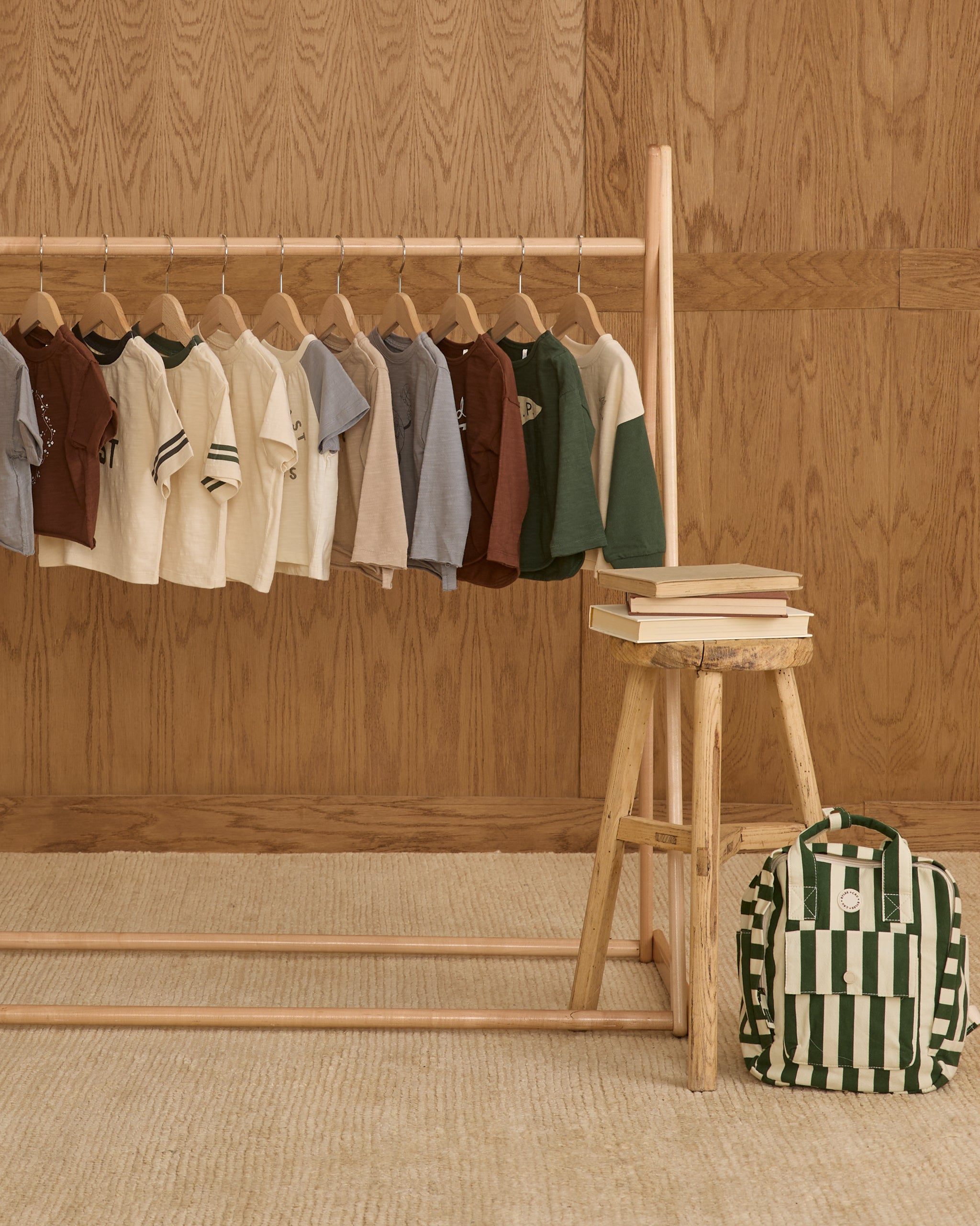 Mini Backpack || Green Stripe - Rylee + Cru | Kids Clothes | Trendy Baby Clothes | Modern Infant Outfits |