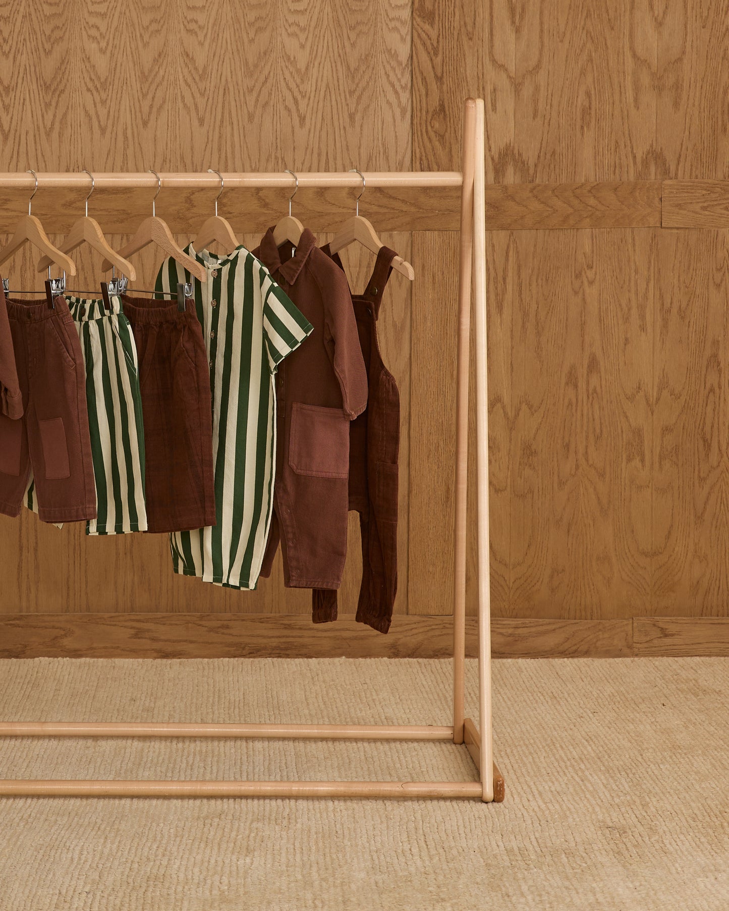 Hayes Jumpsuit || Green Stripe - Rylee + Cru | Kids Clothes | Trendy Baby Clothes | Modern Infant Outfits |