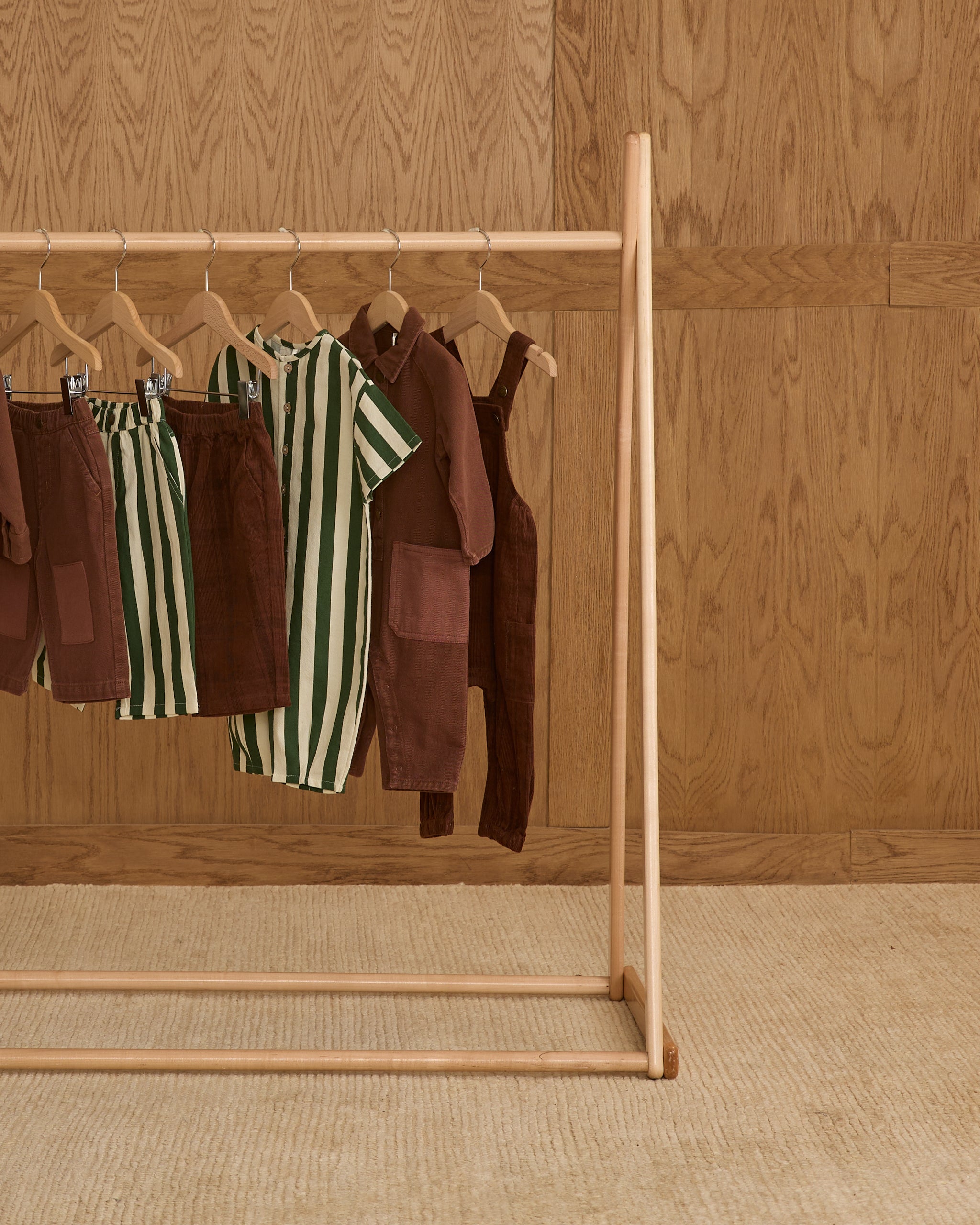 Hayes Jumpsuit || Green Stripe - Rylee + Cru | Kids Clothes | Trendy Baby Clothes | Modern Infant Outfits |