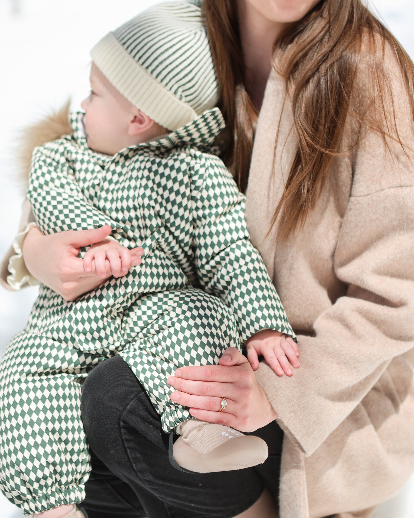 Beanie || Green Stripe - Rylee + Cru | Kids Clothes | Trendy Baby Clothes | Modern Infant Outfits |