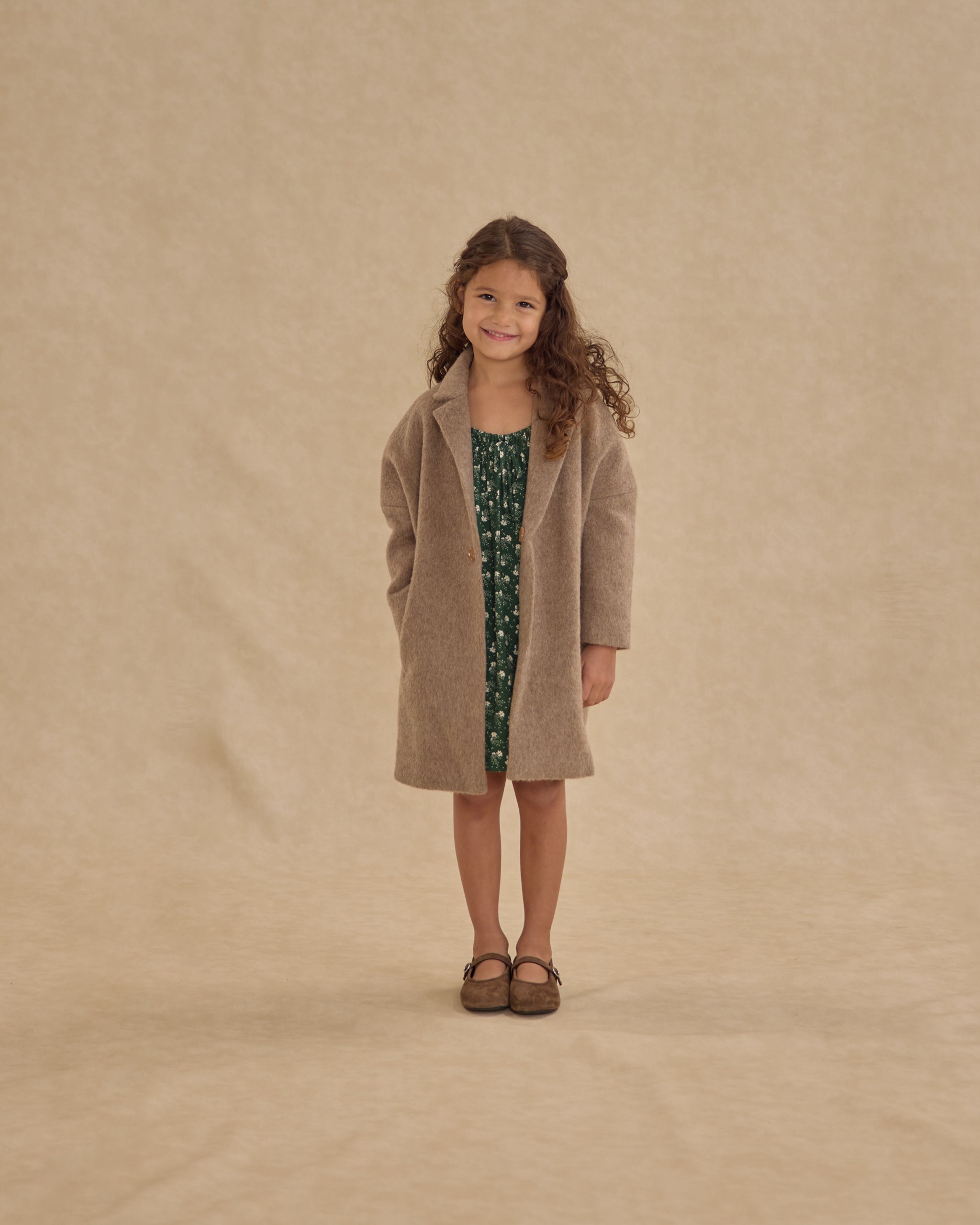 Presley Longline Coat || Camel - Rylee + Cru | Kids Clothes | Trendy Baby Clothes | Modern Infant Outfits |