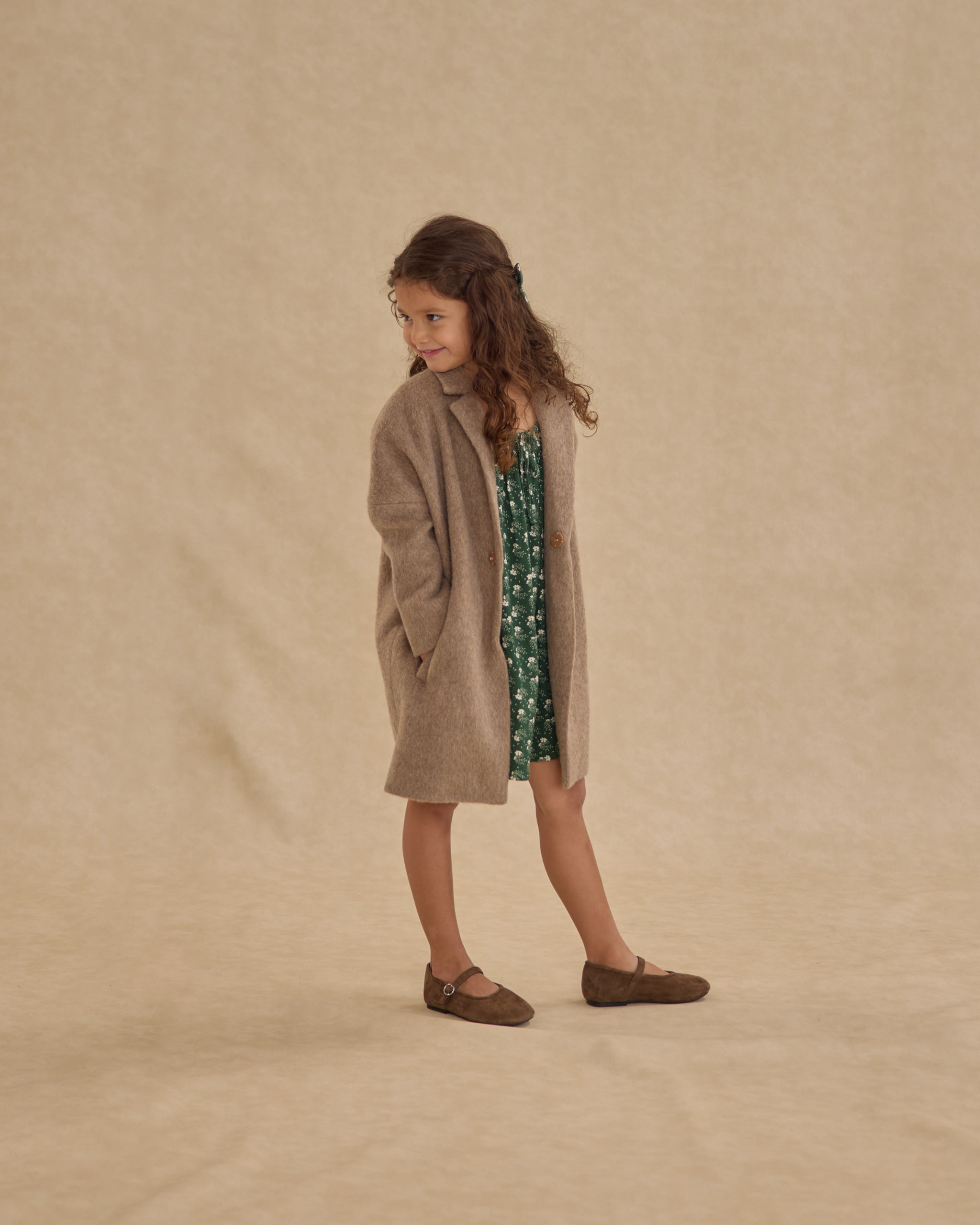 Presley Longline Coat || Camel - Rylee + Cru | Kids Clothes | Trendy Baby Clothes | Modern Infant Outfits |