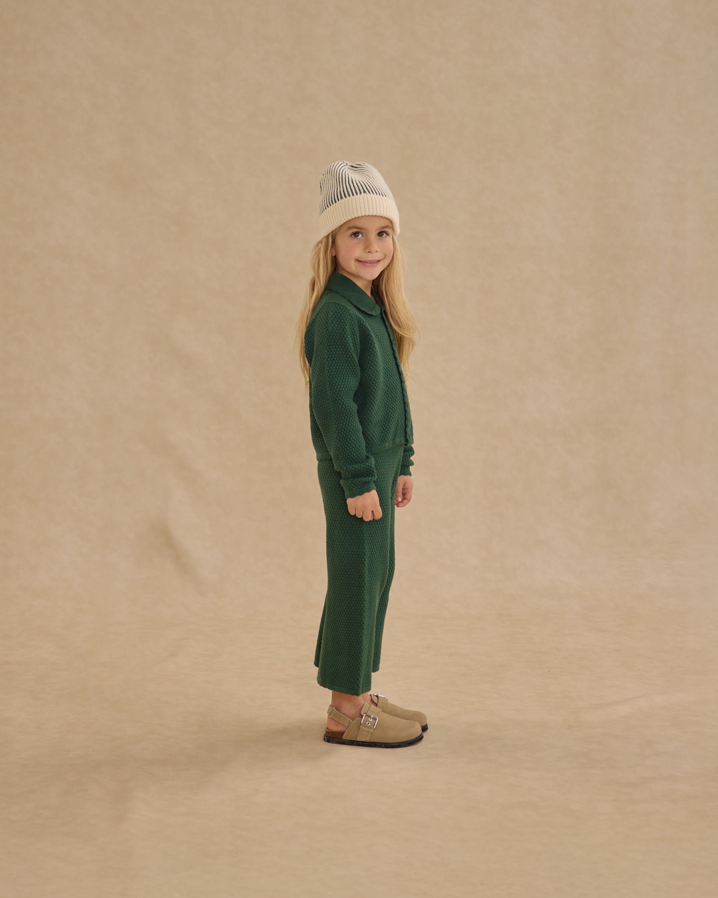Knit Wide Leg Pant || Green - Rylee + Cru | Kids Clothes | Trendy Baby Clothes | Modern Infant Outfits |