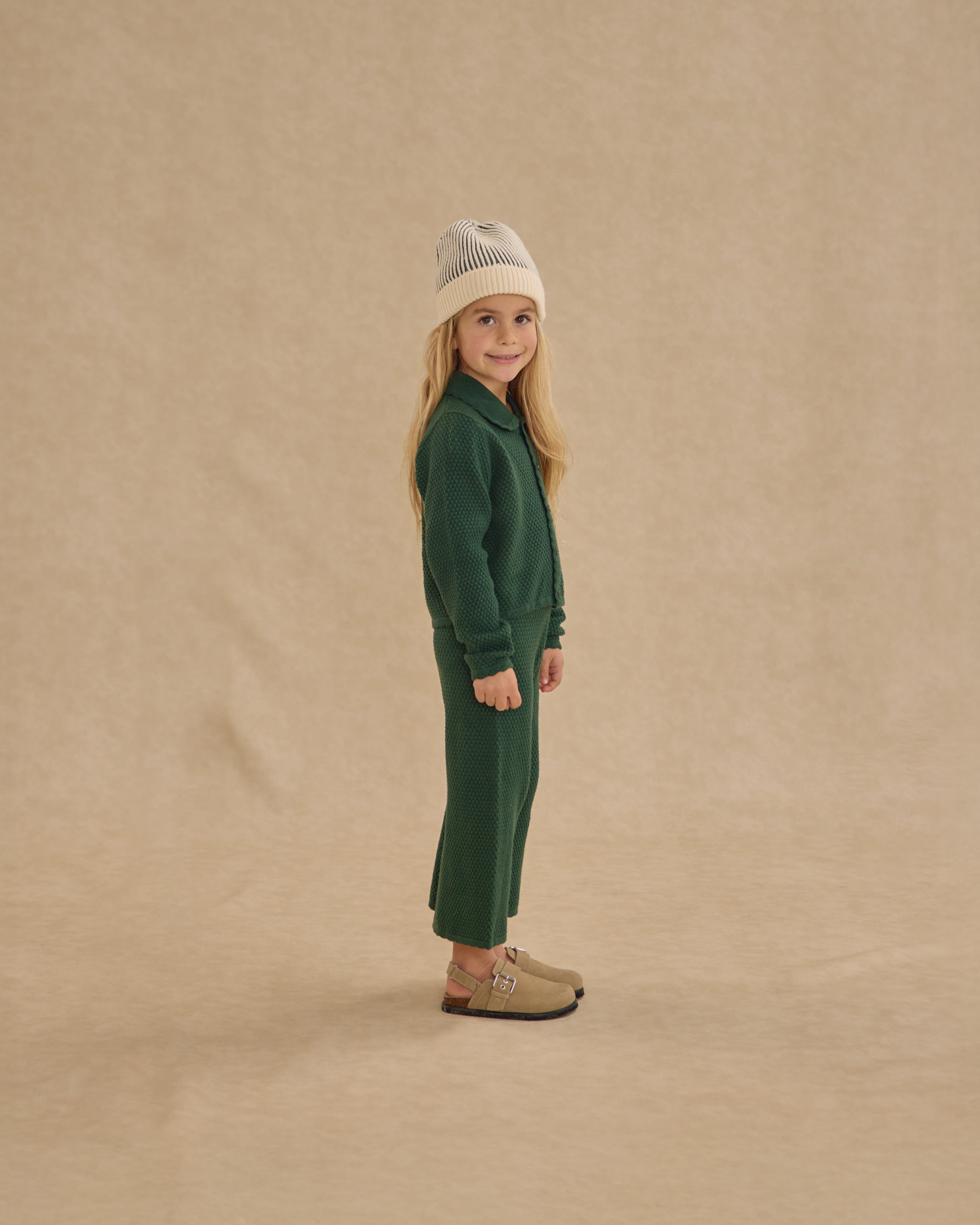 Knit Wide Leg Pant || Green - Rylee + Cru | Kids Clothes | Trendy Baby Clothes | Modern Infant Outfits |
