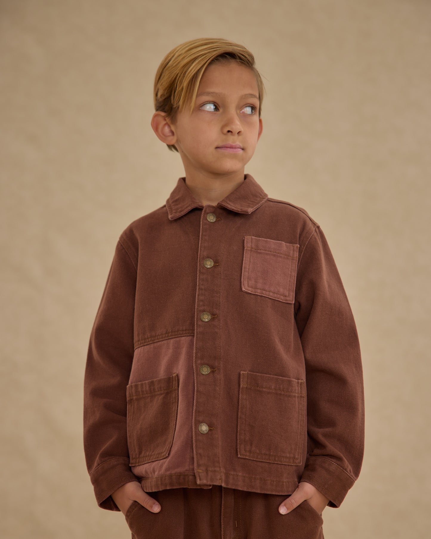 Denim Jacket || Brown - Rylee + Cru | Kids Clothes | Trendy Baby Clothes | Modern Infant Outfits |