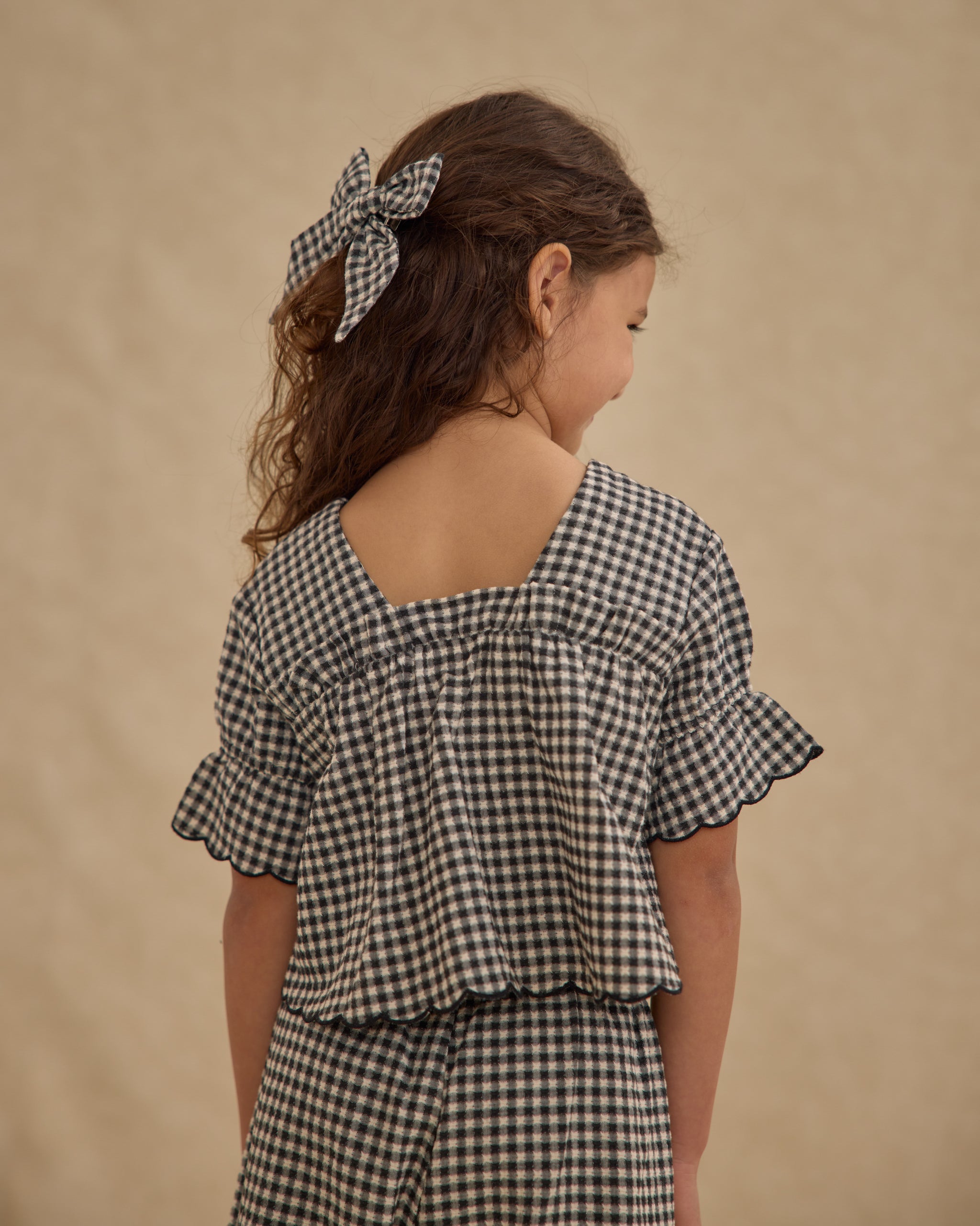 Bow || Black Gingham - Rylee + Cru | Kids Clothes | Trendy Baby Clothes | Modern Infant Outfits |