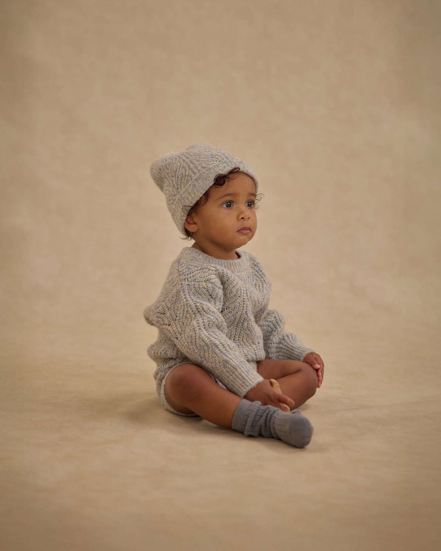 Ribbed Socks || Brown, Dusty Blue - Rylee + Cru | Kids Clothes | Trendy Baby Clothes | Modern Infant Outfits |