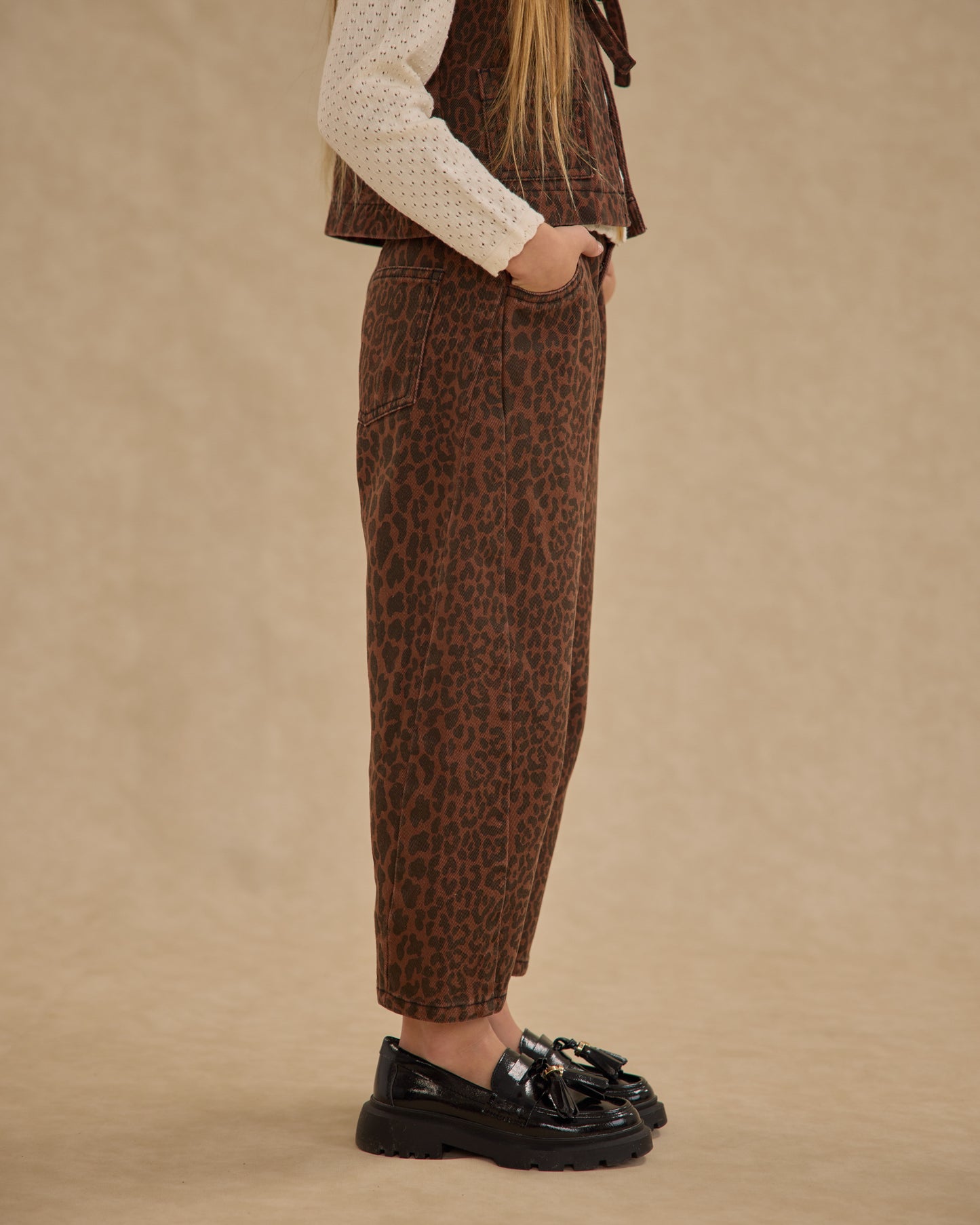 Barrel Pant || Leopard - Rylee + Cru | Kids Clothes | Trendy Baby Clothes | Modern Infant Outfits |