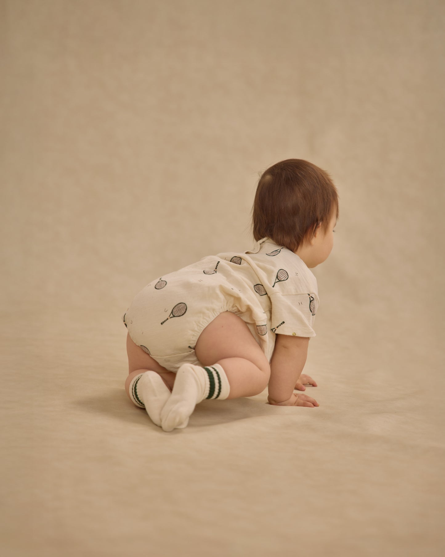 Relaxed Bubble Romper || Tennis - Rylee + Cru | Kids Clothes | Trendy Baby Clothes | Modern Infant Outfits |