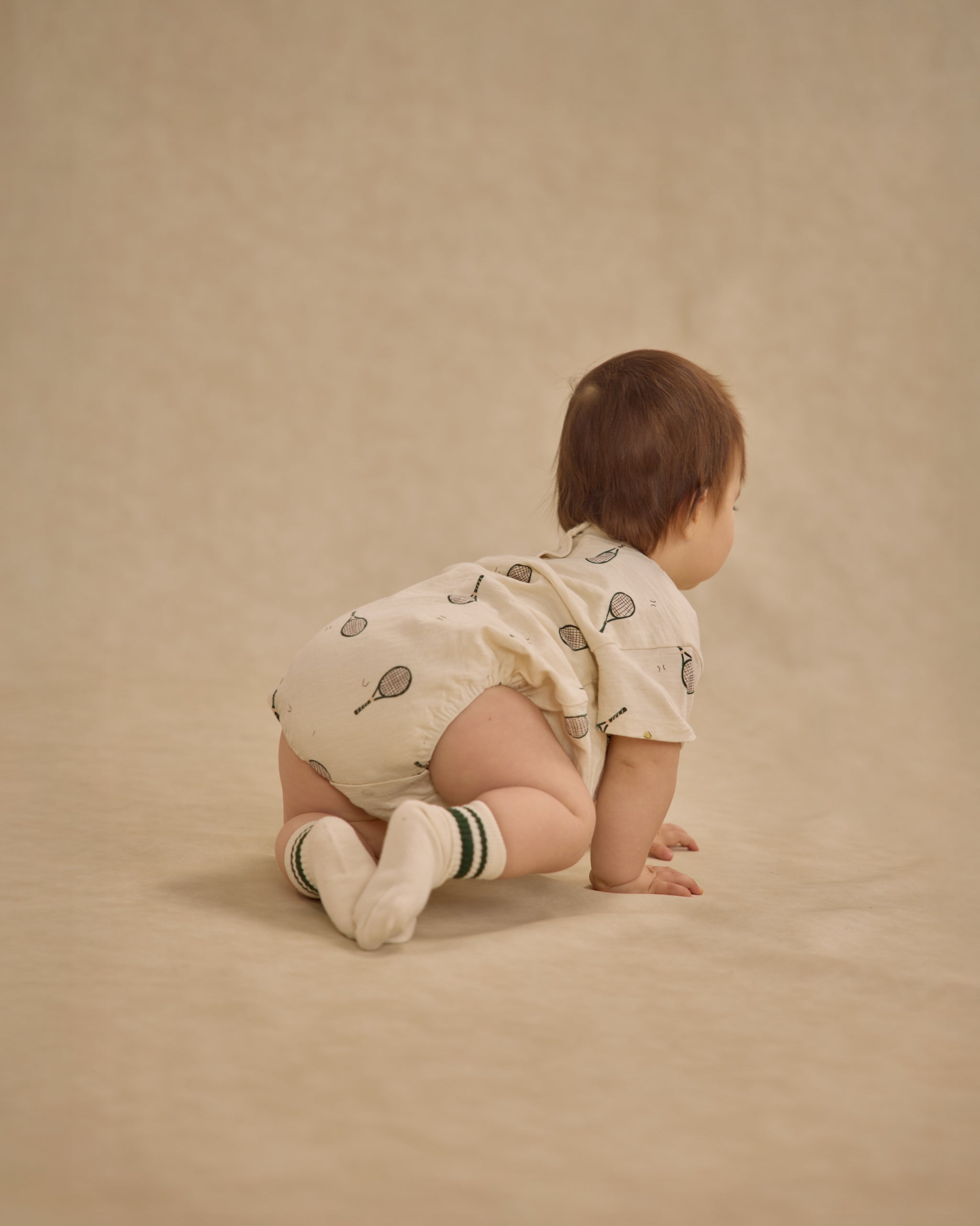 Relaxed Bubble Romper || Tennis - Rylee + Cru | Kids Clothes | Trendy Baby Clothes | Modern Infant Outfits |