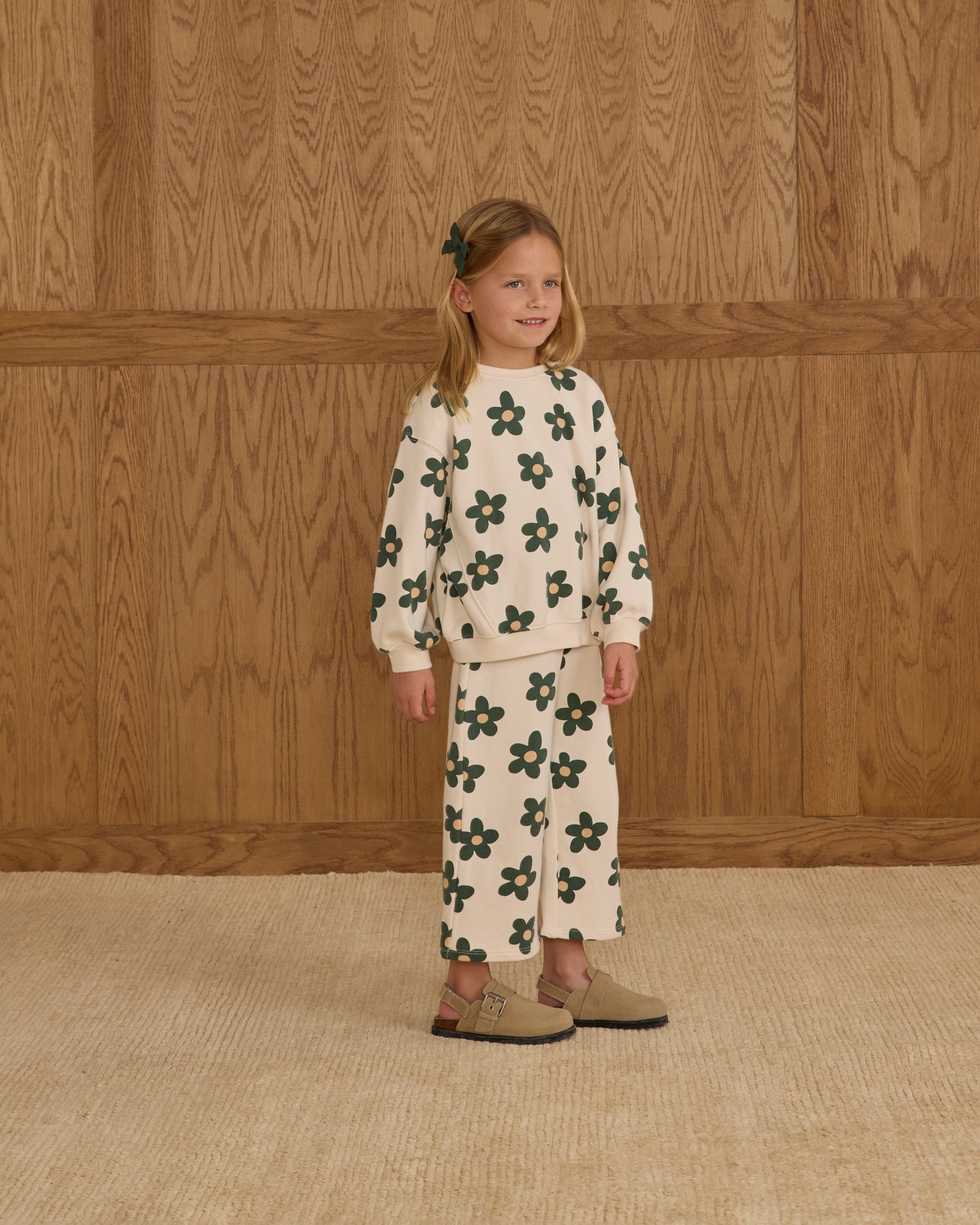 Wide Leg Sweatpant || Daisy - Rylee + Cru | Kids Clothes | Trendy Baby Clothes | Modern Infant Outfits |