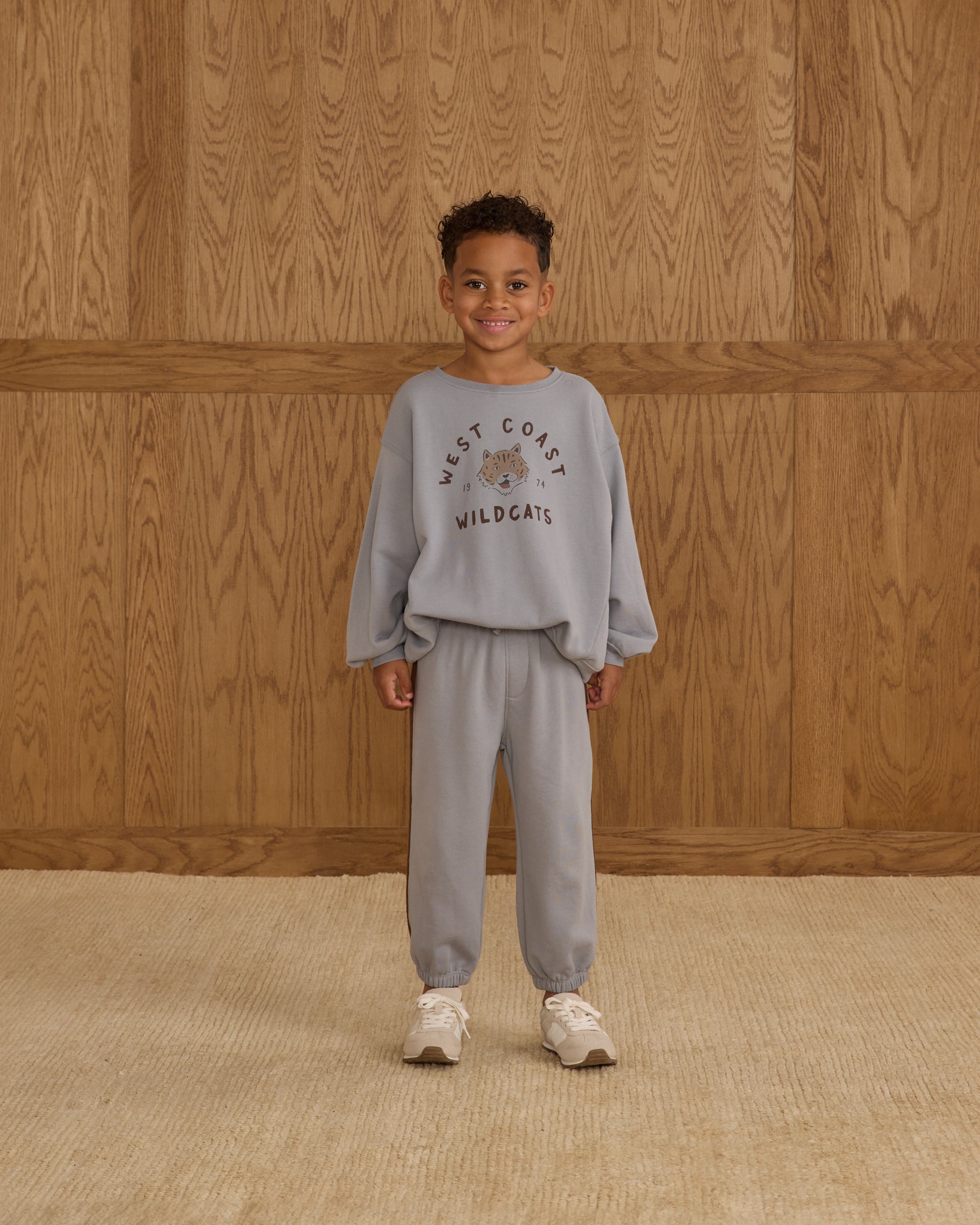 Relaxed Jogger || Dusty Blue - Rylee + Cru | Kids Clothes | Trendy Baby Clothes | Modern Infant Outfits |