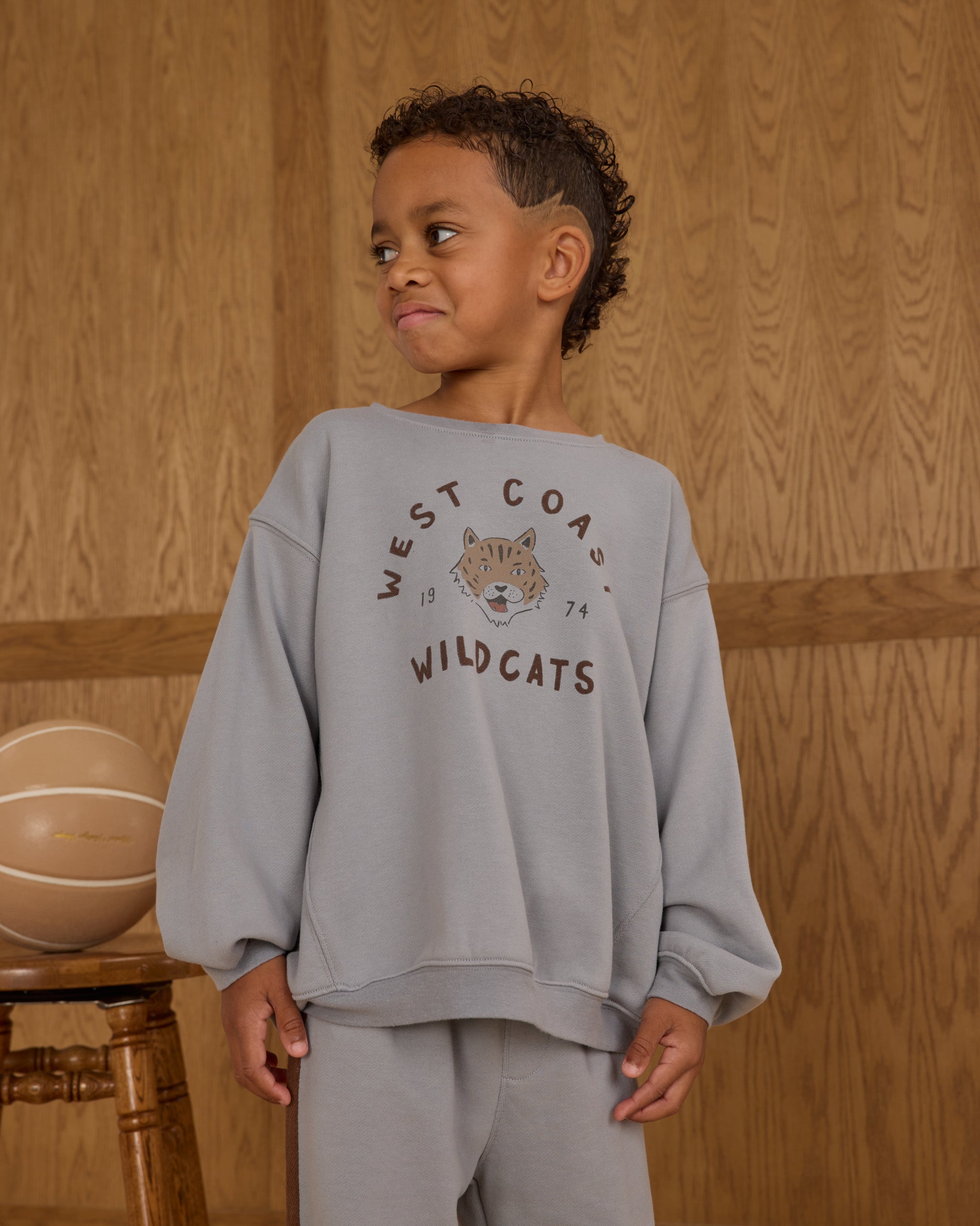 Oversized Sweatshirt || Wildcats - Rylee + Cru | Kids Clothes | Trendy Baby Clothes | Modern Infant Outfits |