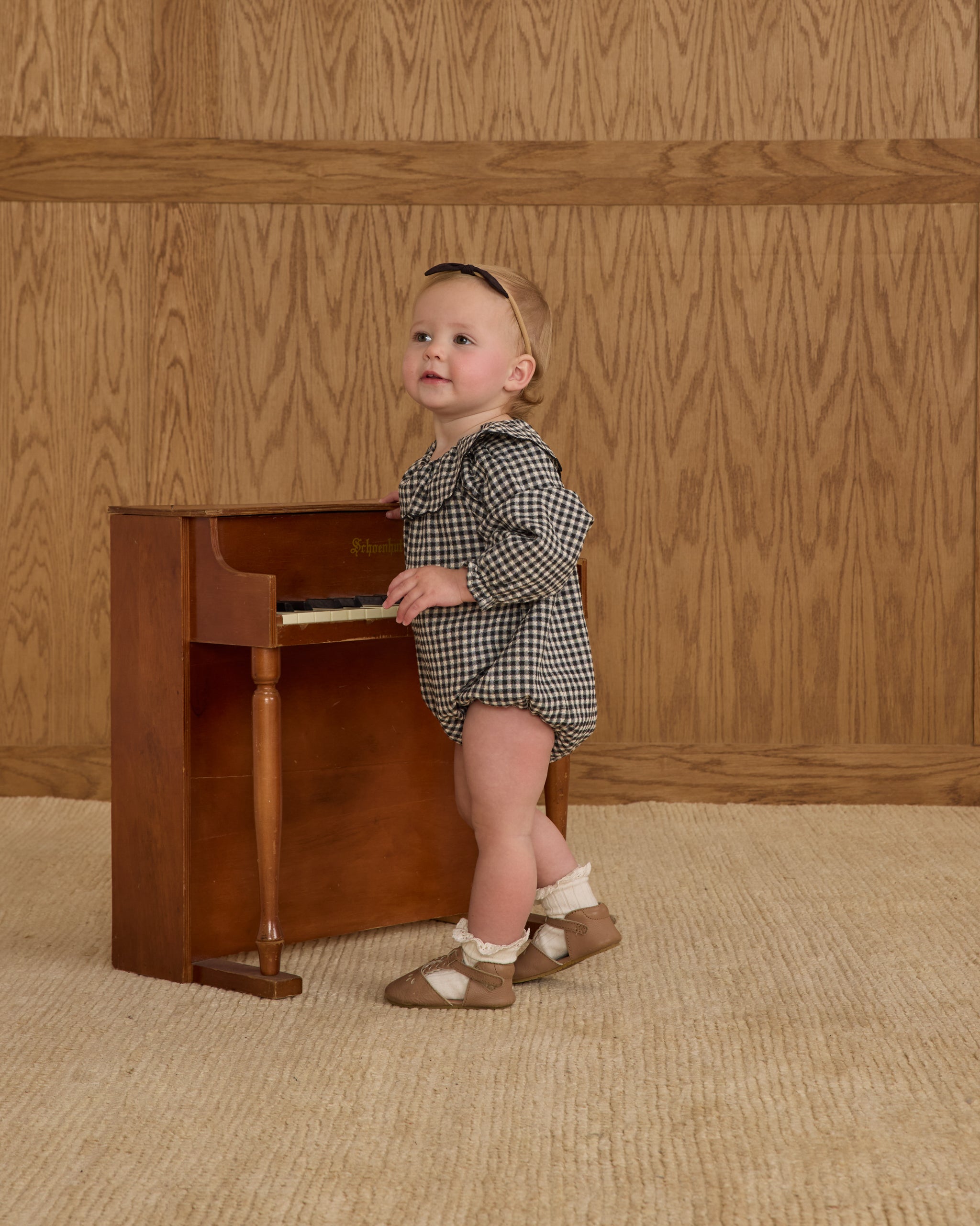 Colette Romper || Black Gingham - Rylee + Cru | Kids Clothes | Trendy Baby Clothes | Modern Infant Outfits |