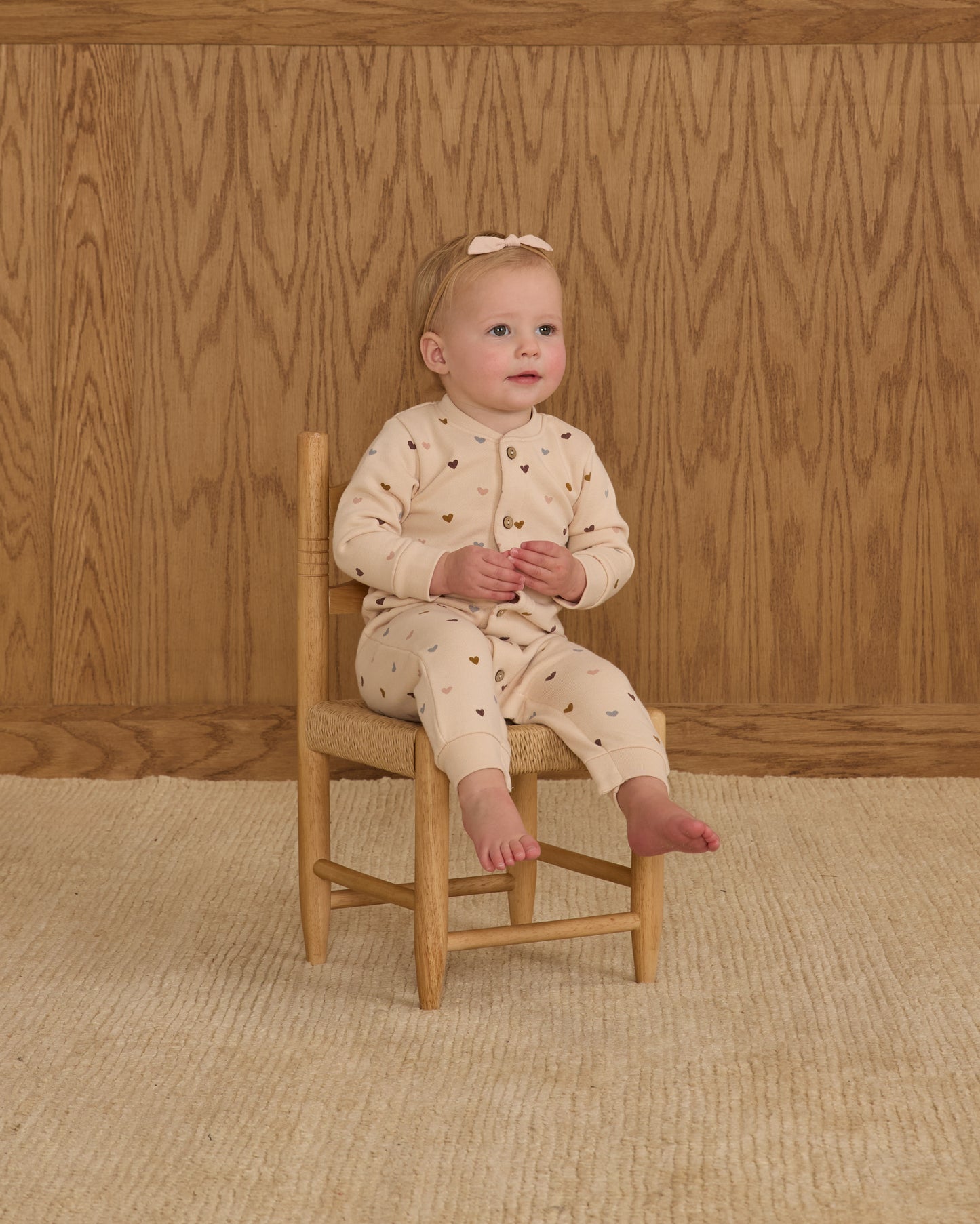 Button Down Jumpsuit || Hearts - Rylee + Cru | Kids Clothes | Trendy Baby Clothes | Modern Infant Outfits |