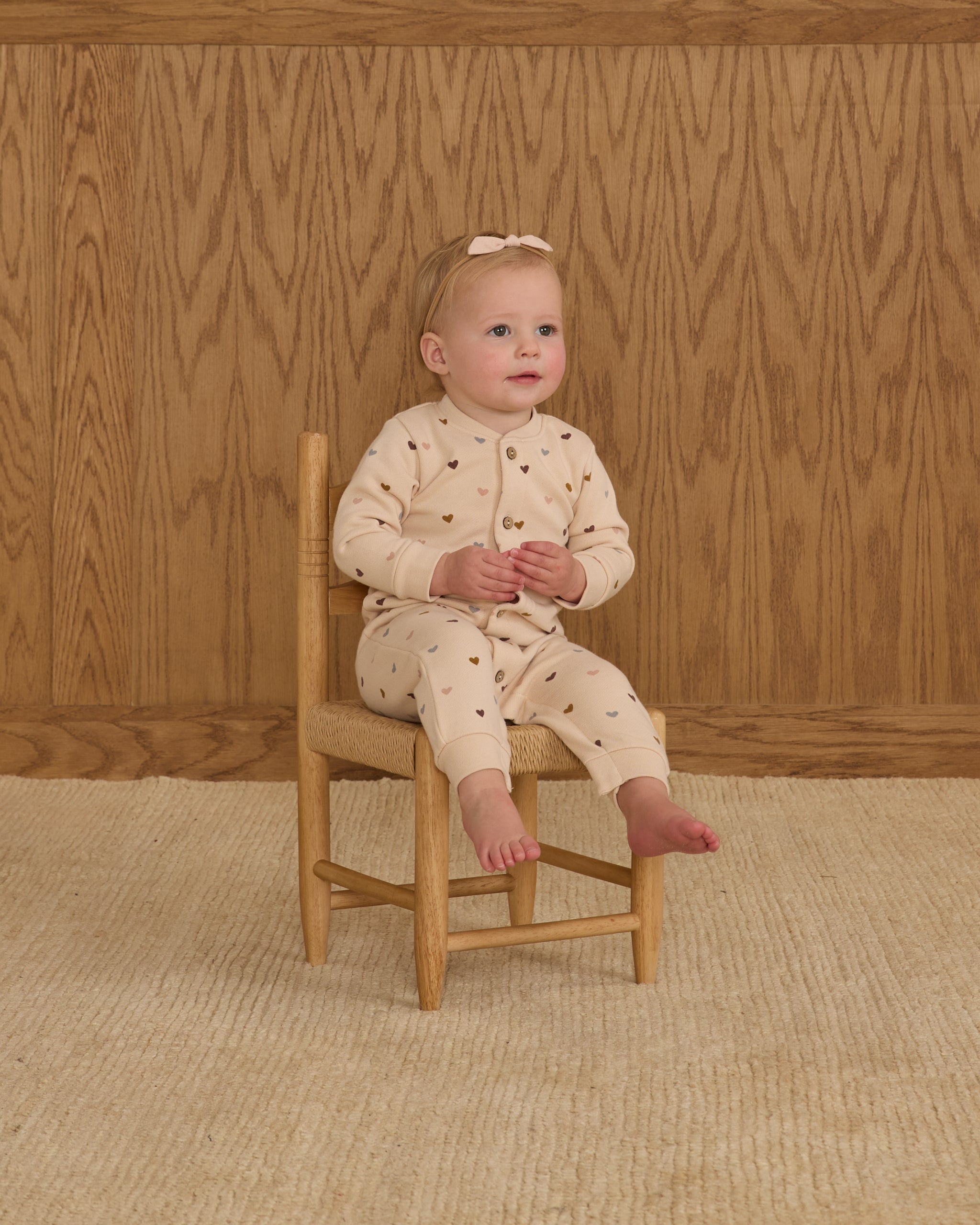 Button Down Jumpsuit || Hearts - Rylee + Cru | Kids Clothes | Trendy Baby Clothes | Modern Infant Outfits |